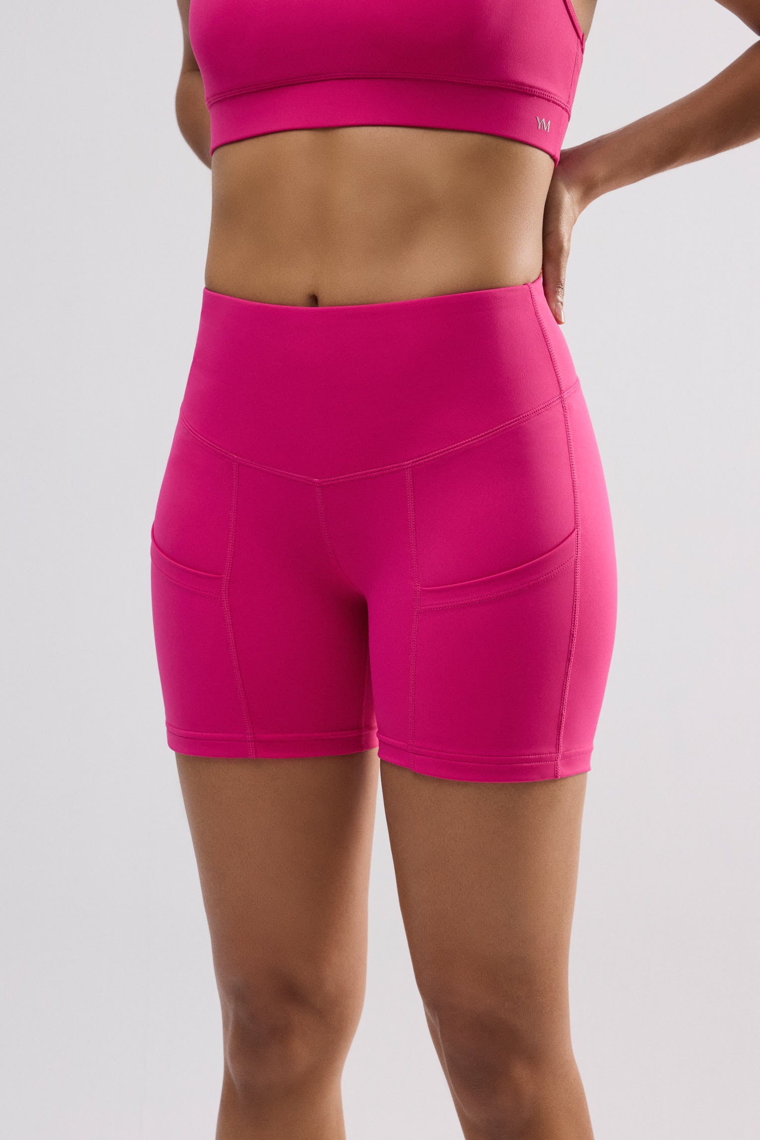 Leggings deportivos biker vientre plano fucsia
