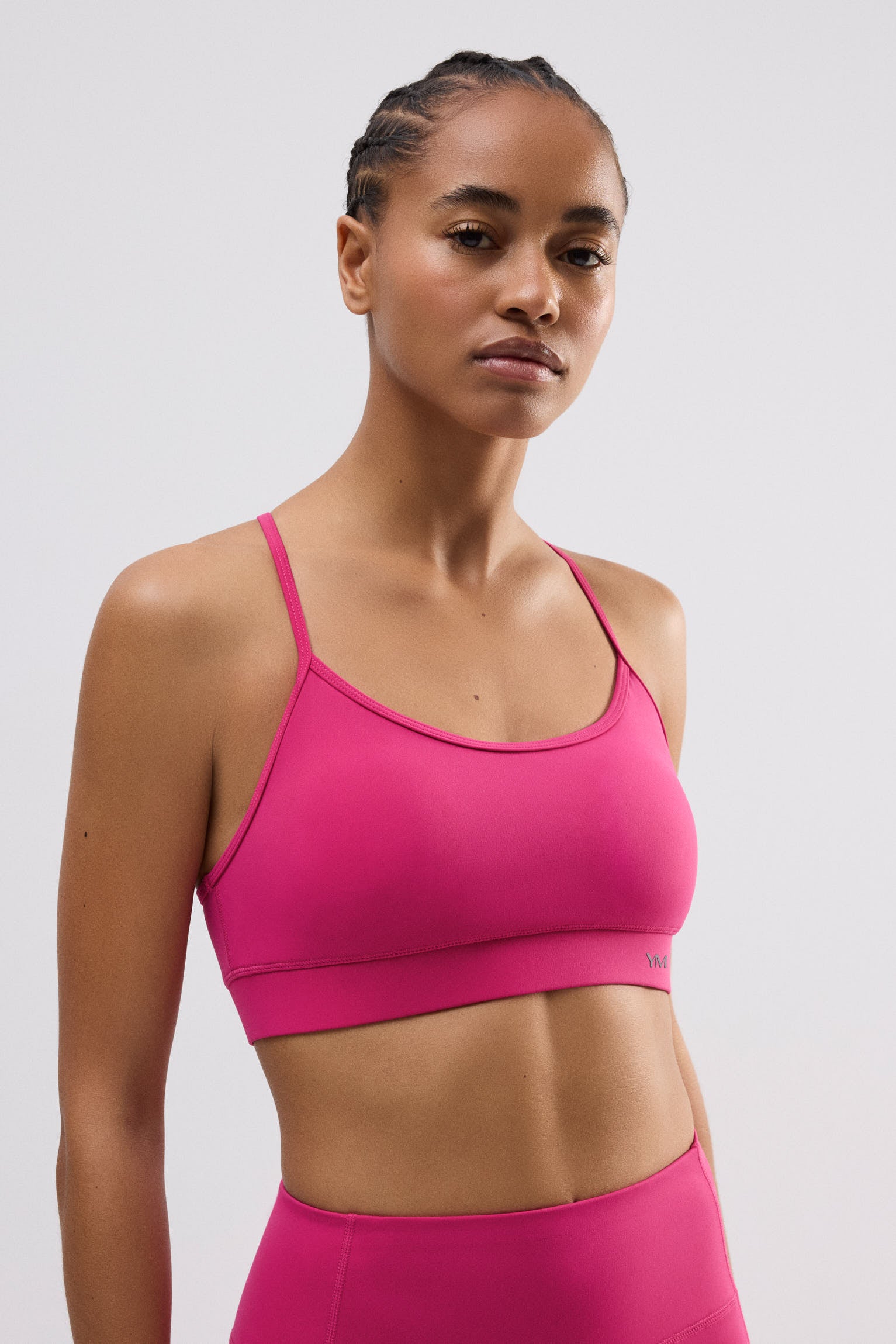 Top deportivo espalda transpirable sujeción ligera fucsia