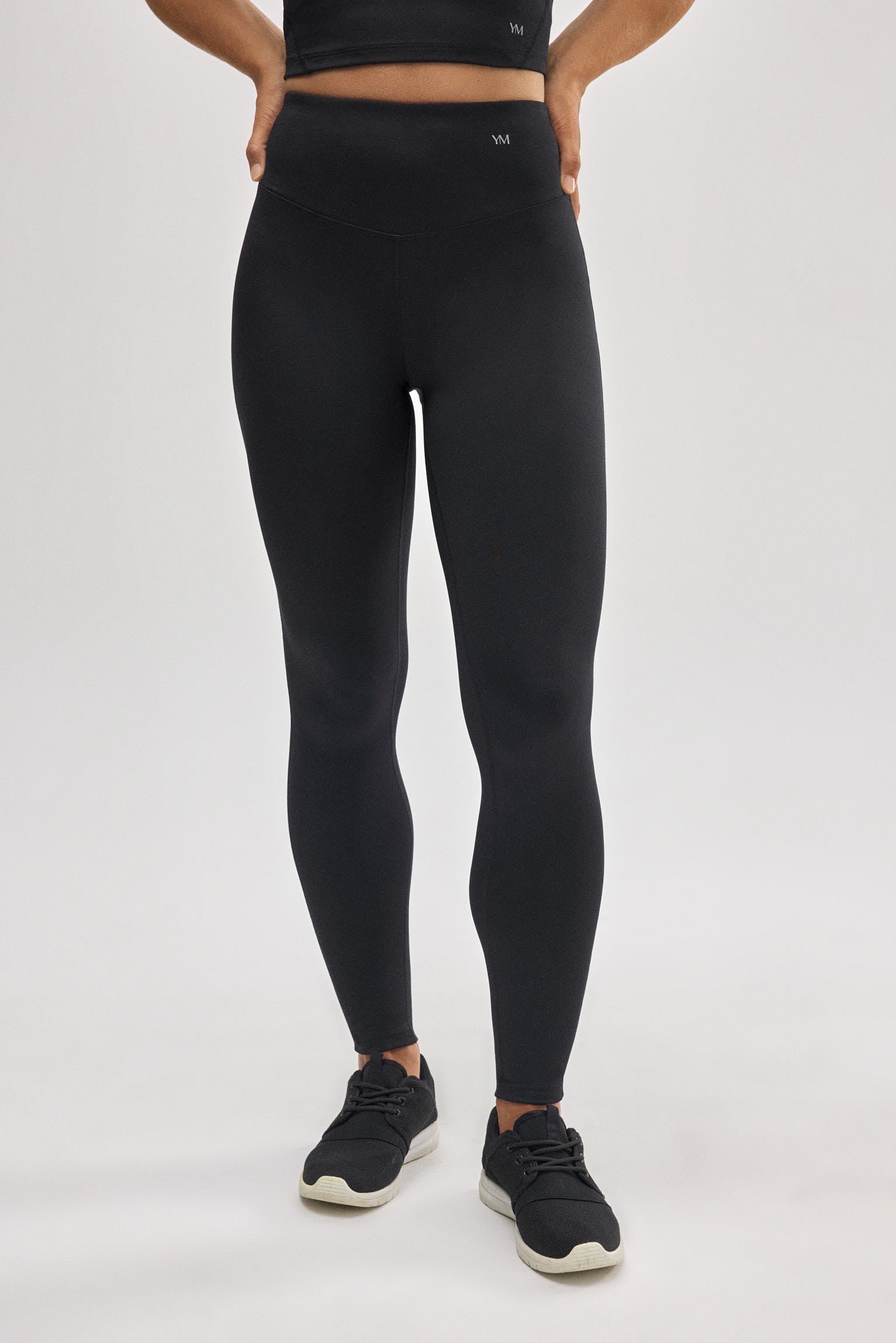 Leggings deportivos de tiro alto negro
