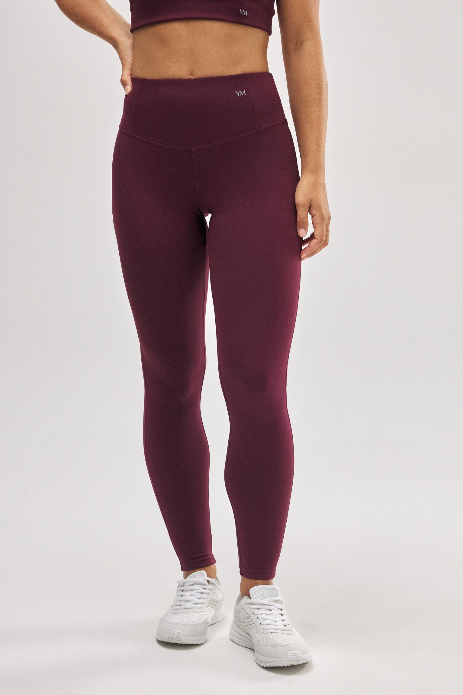 Leggings deportivos efecto push-up burdeos