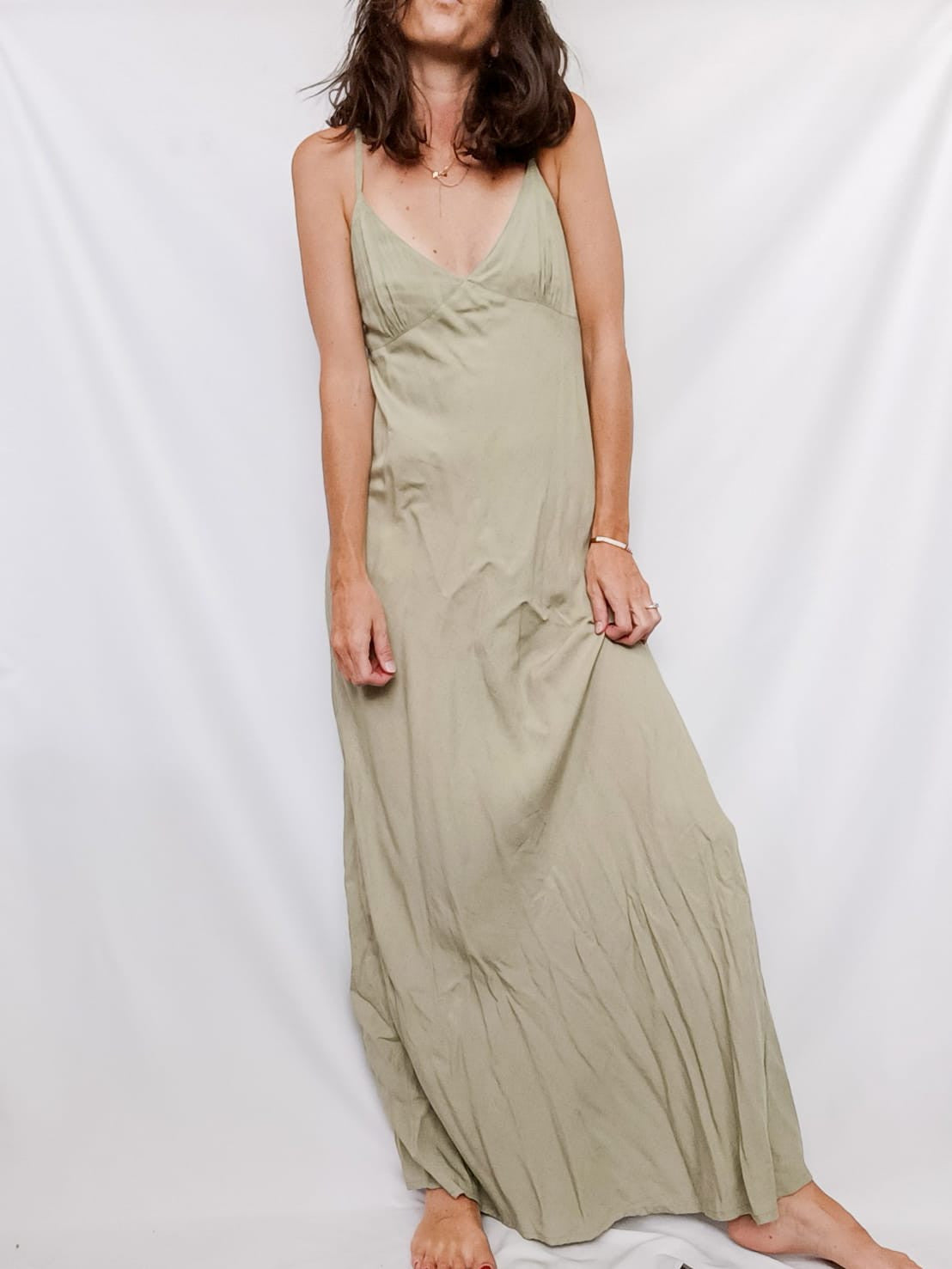 ALL THAT REMAINS. Vestido largo lino T.8 (36)