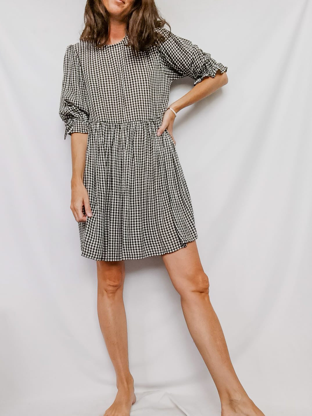 BROWNIE. Vestido corto cuadros vichí T.xs/x