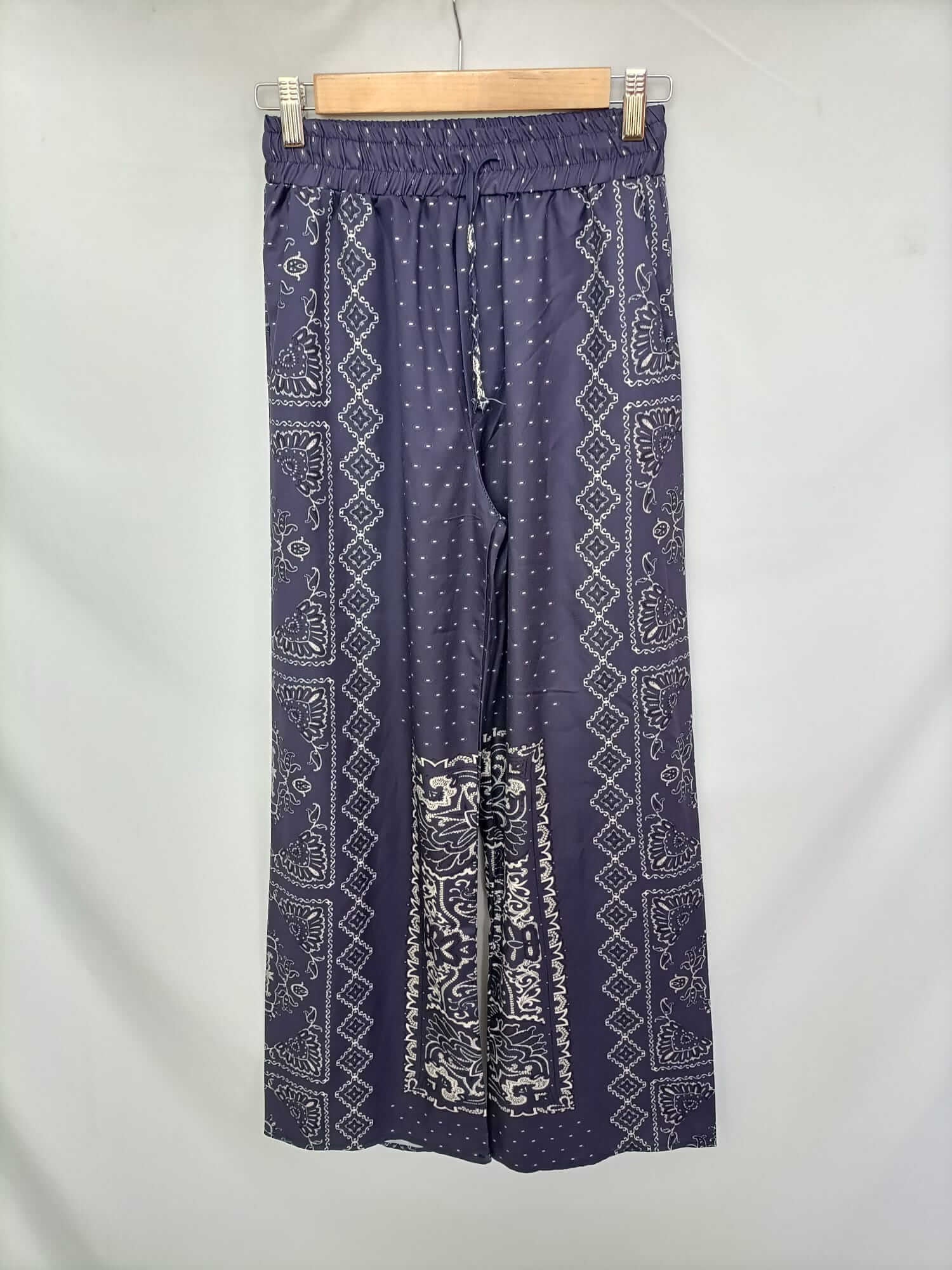 OTRAS. Pantalón culotte azul amebas T.s