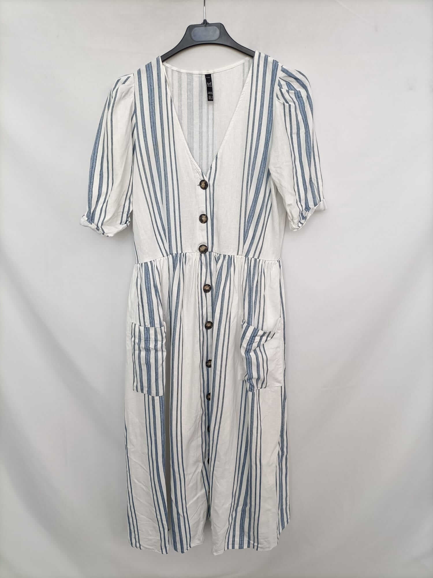 ZARA. Vestido midi rayas T.m