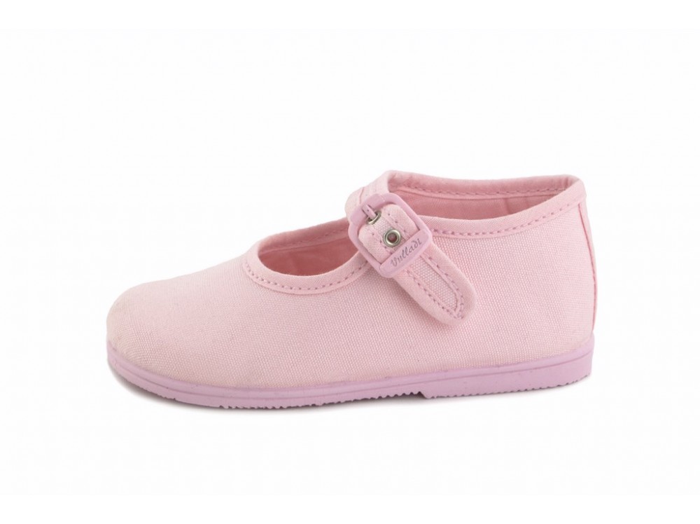 Merceditas lona rosa con hebilla Vul-Ladi