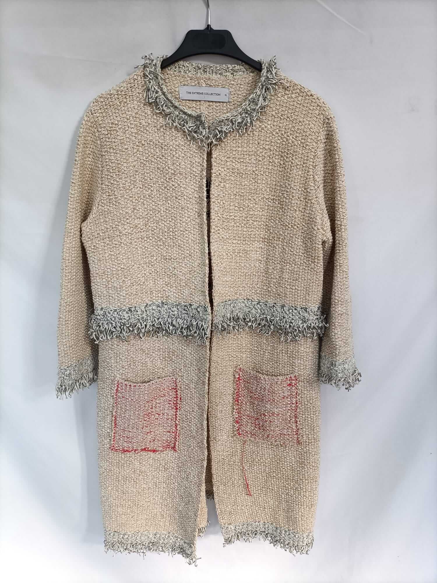THE EXTREME COLLECTION. Abrigo tweed beige T. xl