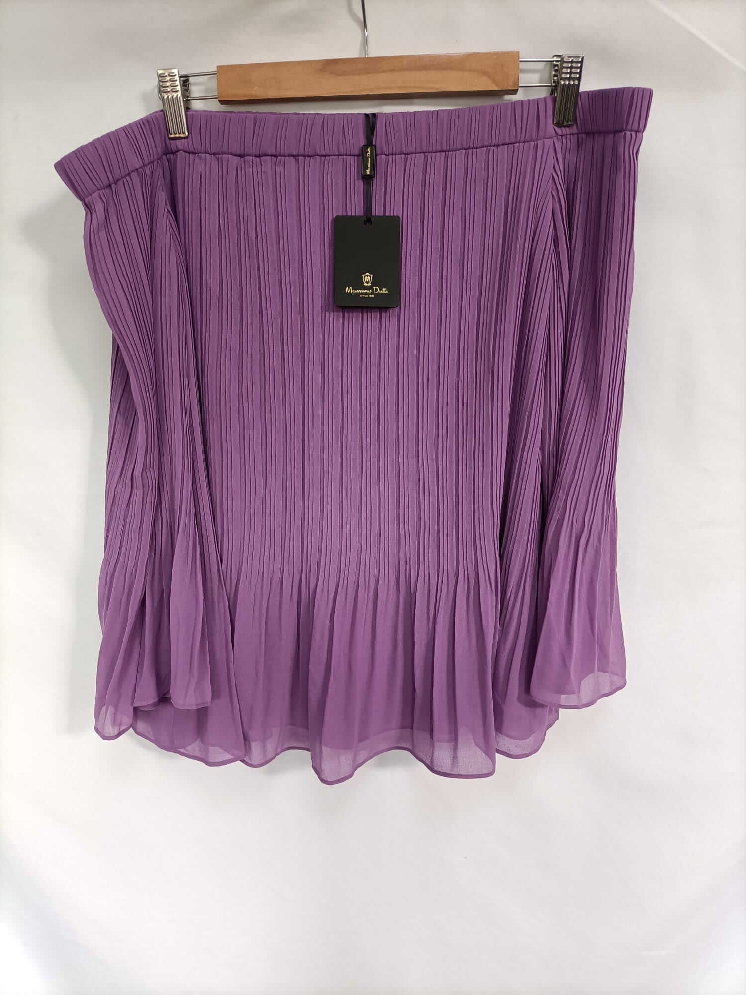 MASSIMO DUTTI. Top plisado lila T.l