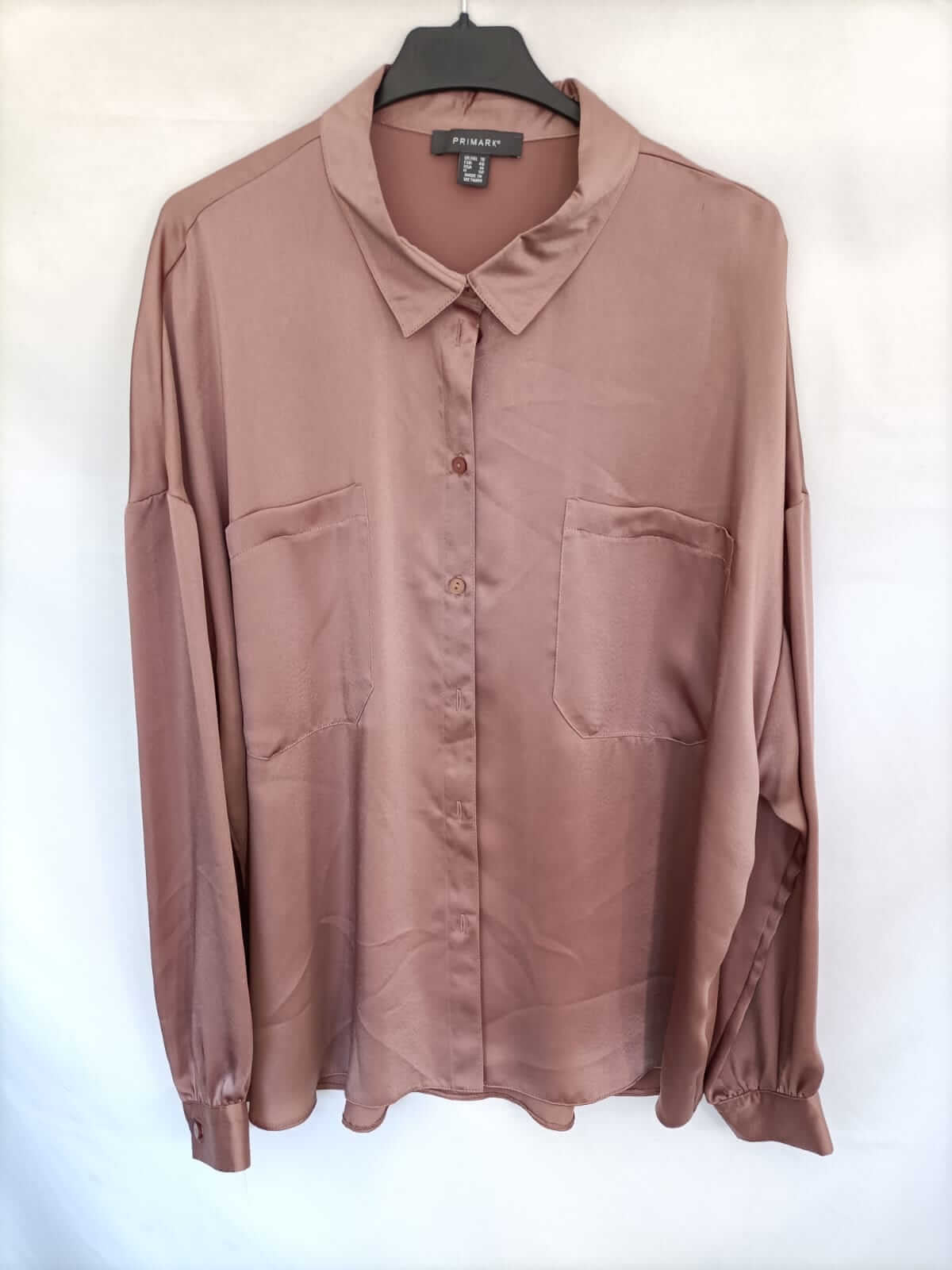 PIMARK.Blusa rosa satinada T.46