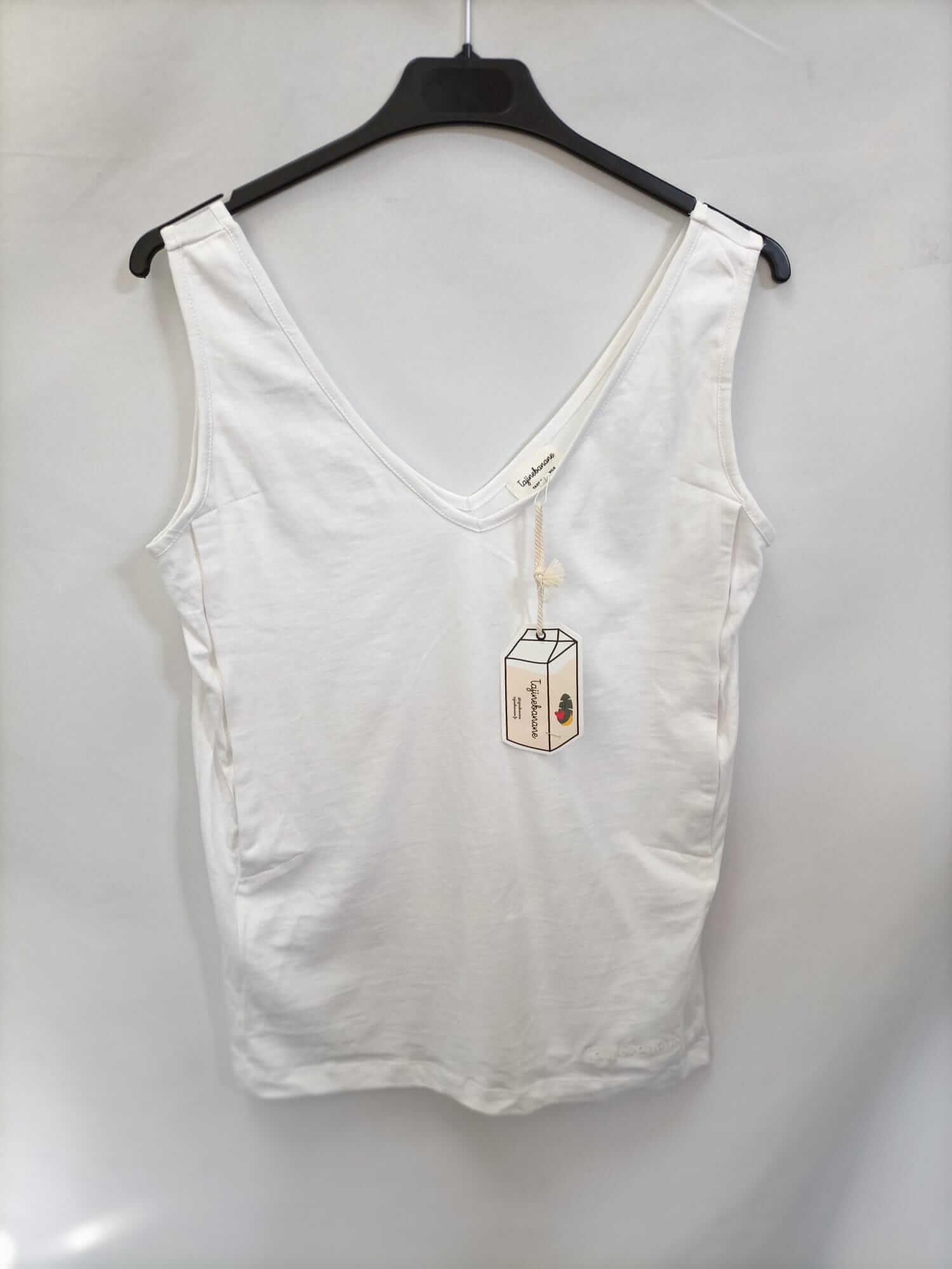 TAJINEBANANE.Camiseta blanca básica T.s