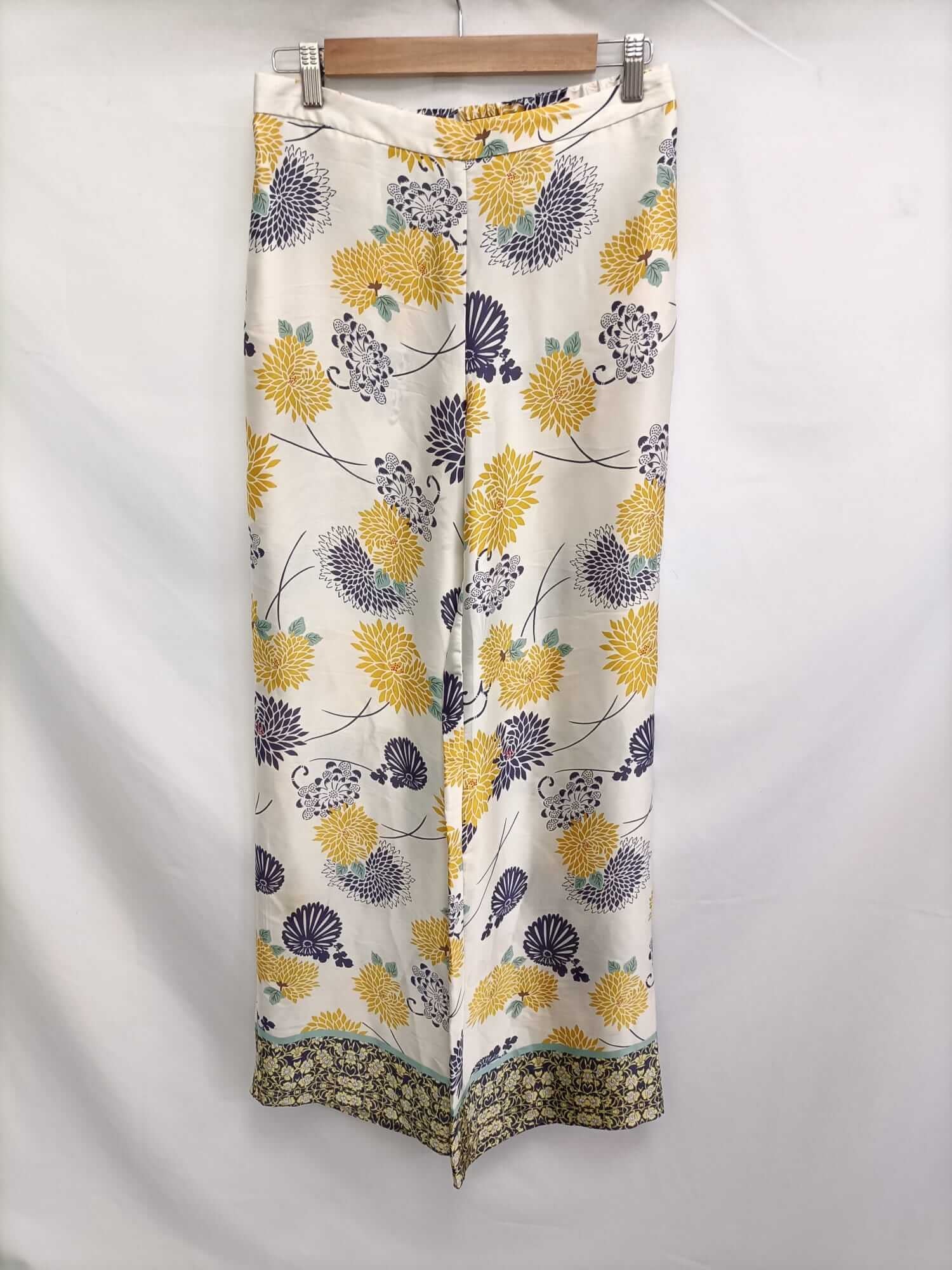 ZARA .Pantalones palazzo flores T.s
