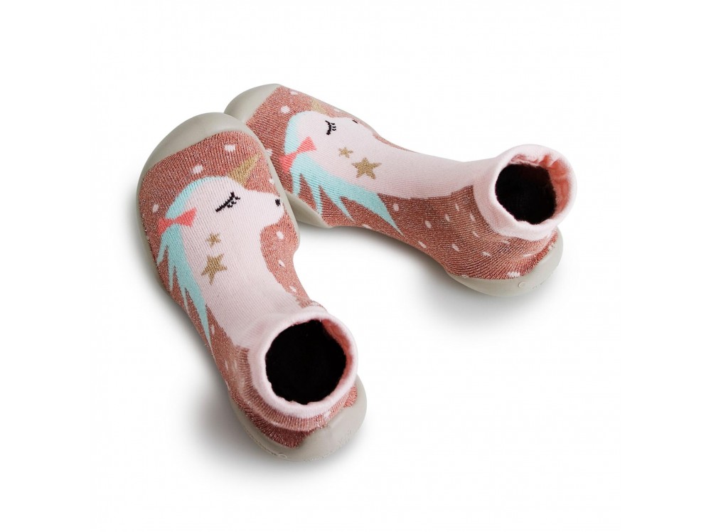 Zapatilla para casa calcetin unicornio Collegien