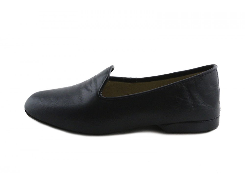 Zapatilla copete piel azul Jeromín