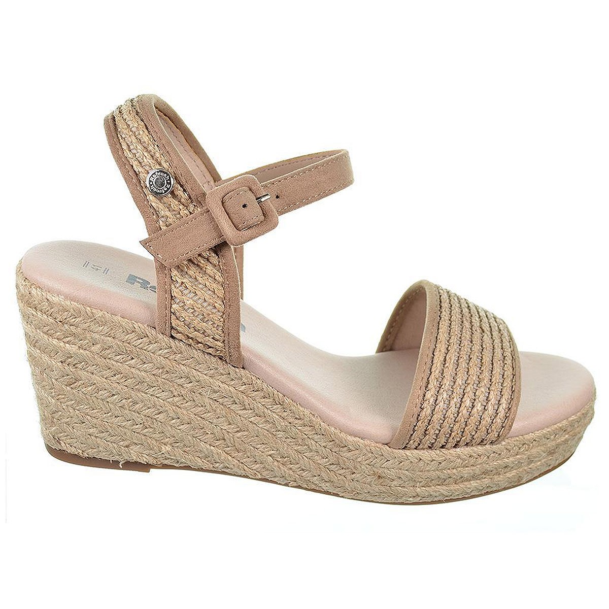 79783 Refresh Sandalia Yute Acolchada Mujer Plataforma Cuña 8 cm