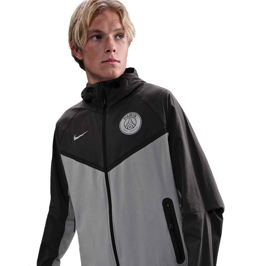 Paris Saint Germain Chaqueta Tech Woven Windrunner FZ - Antracita/Particle Grey/Reflect Silver