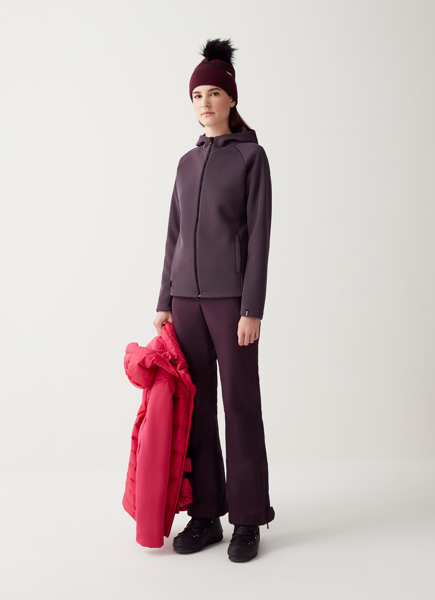 Pantalón de esquí de softshell con cremallera en el bajo