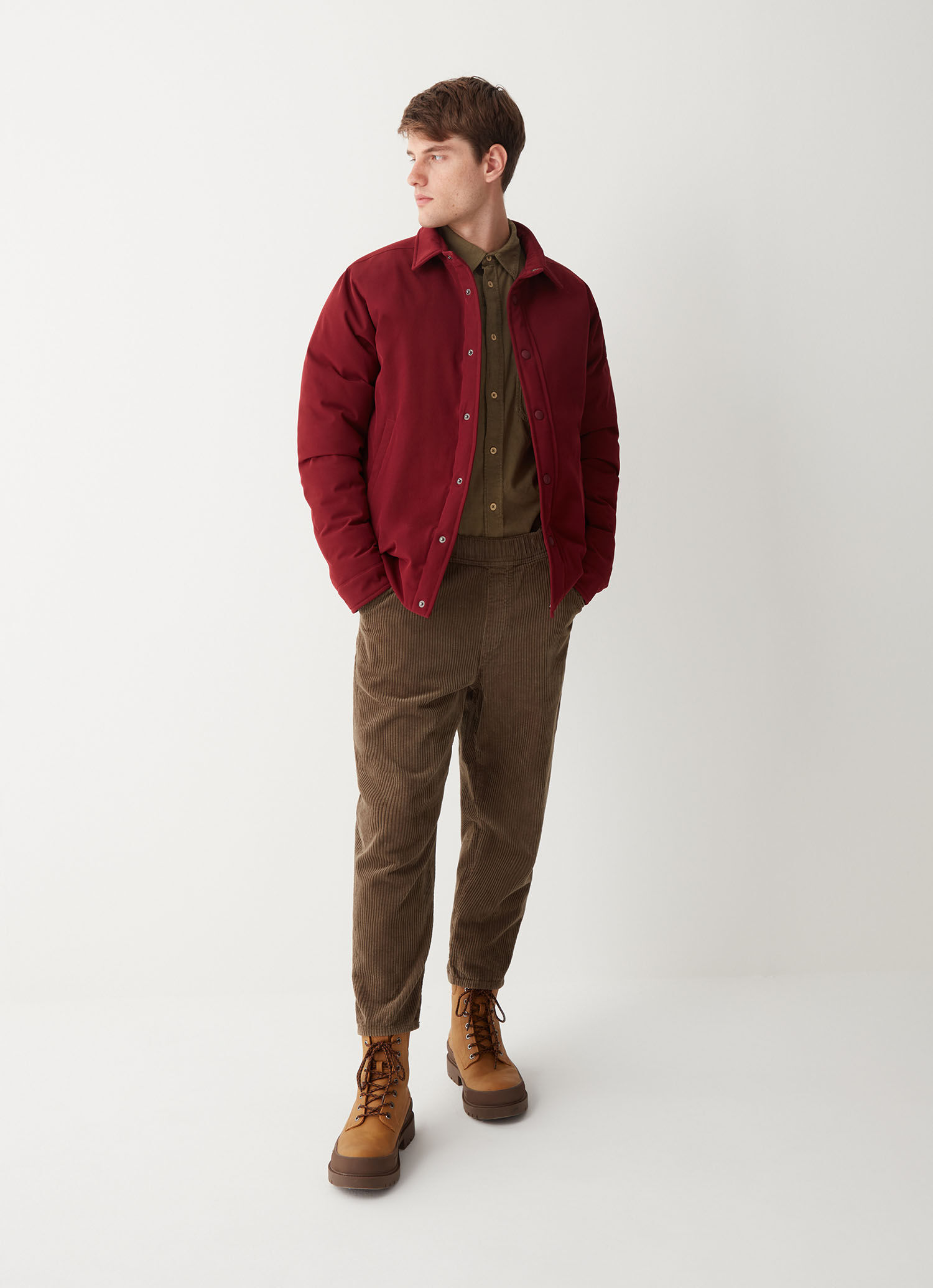 Buttoned wool effect sports jacket