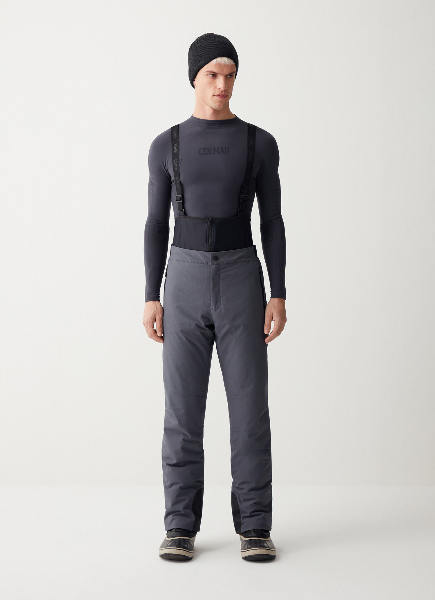 Salopettes with fixed stretch bib