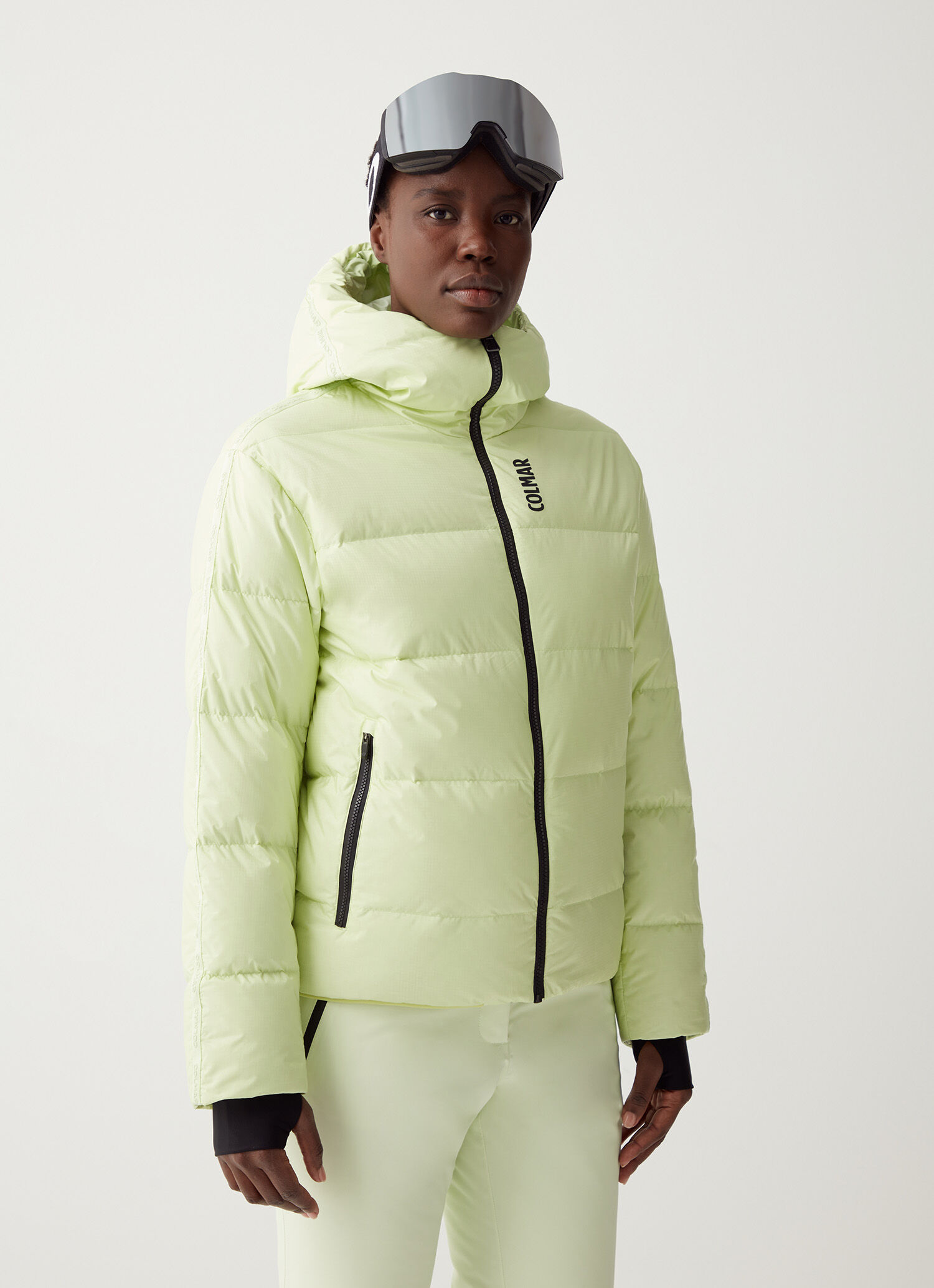 Chaqueta de esquí puffy con cinta personalizada