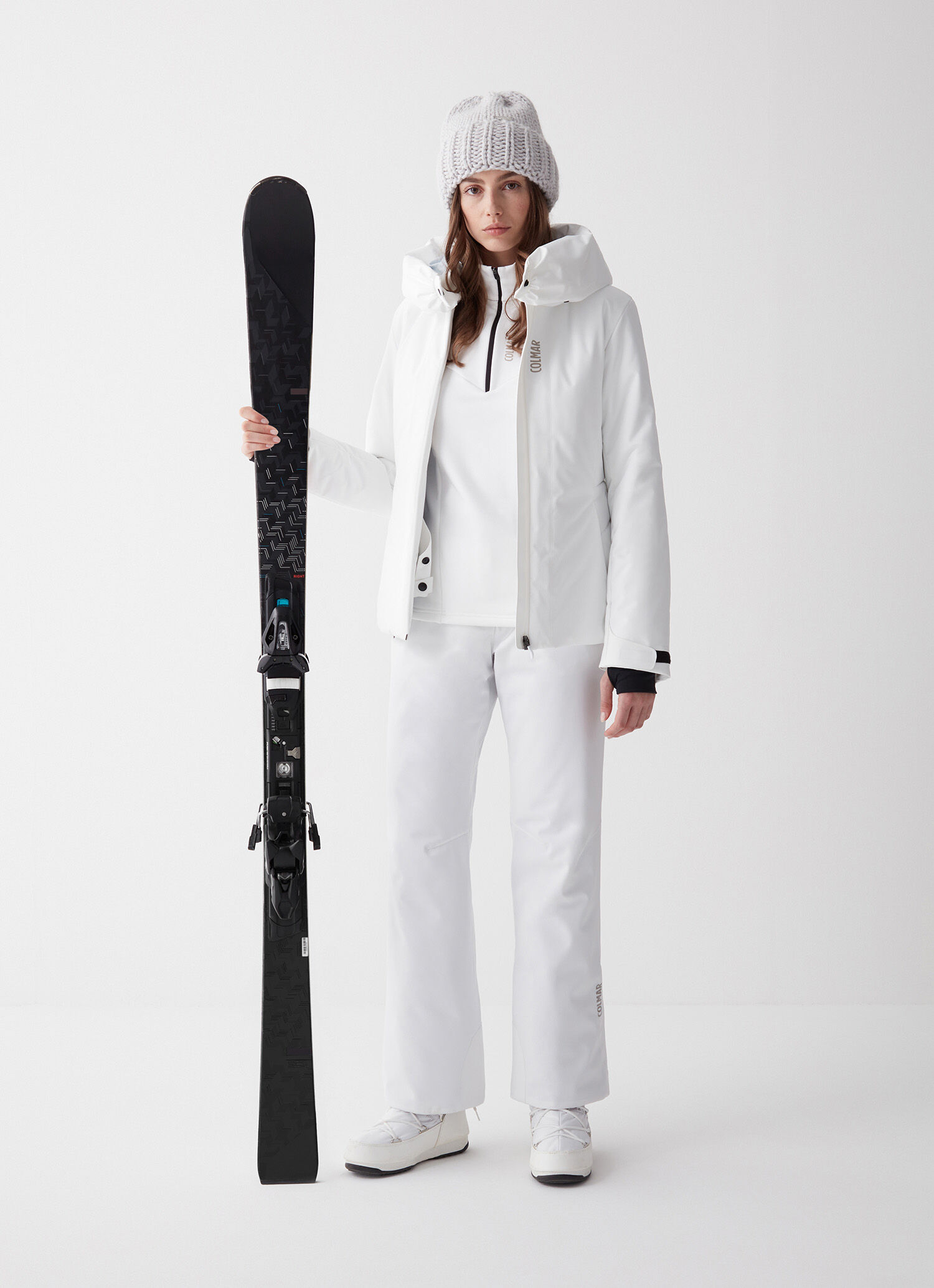 Chaqueta de esquí elástico con cuello-capucha