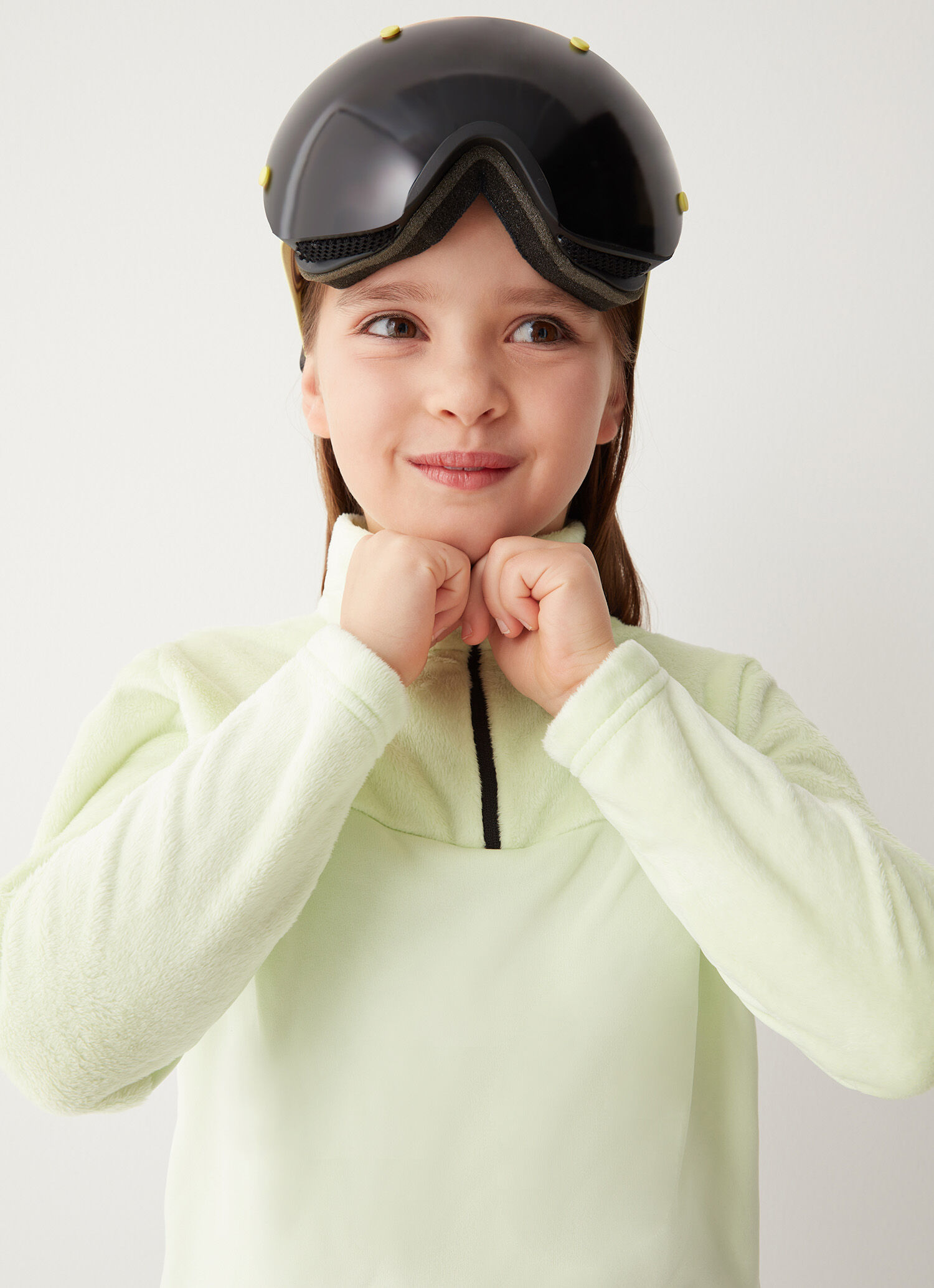 Sudadera de esquí de dos tejidos con media cremallera