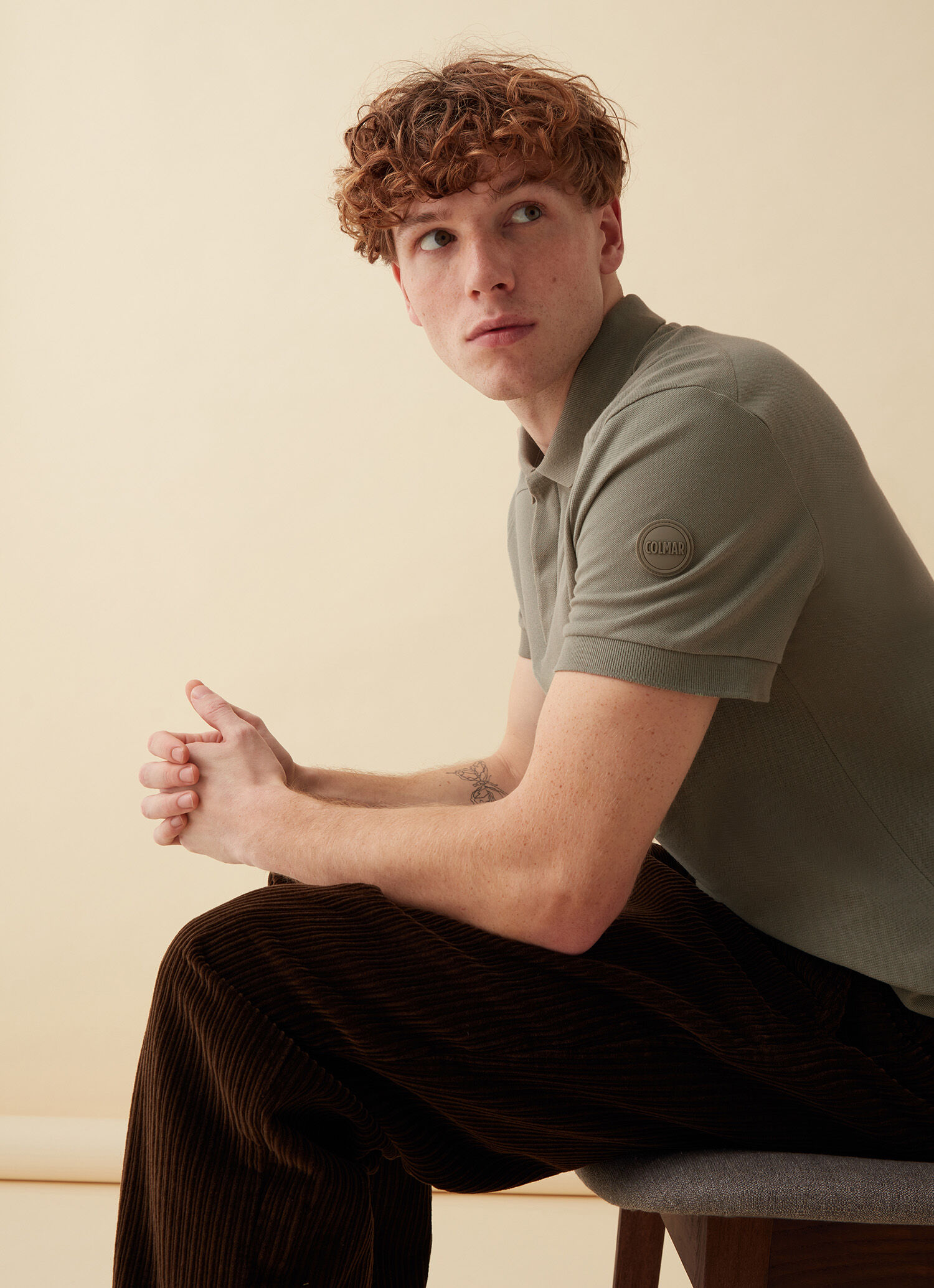 Camiseta de manga corta en tejido de piqué de algodón