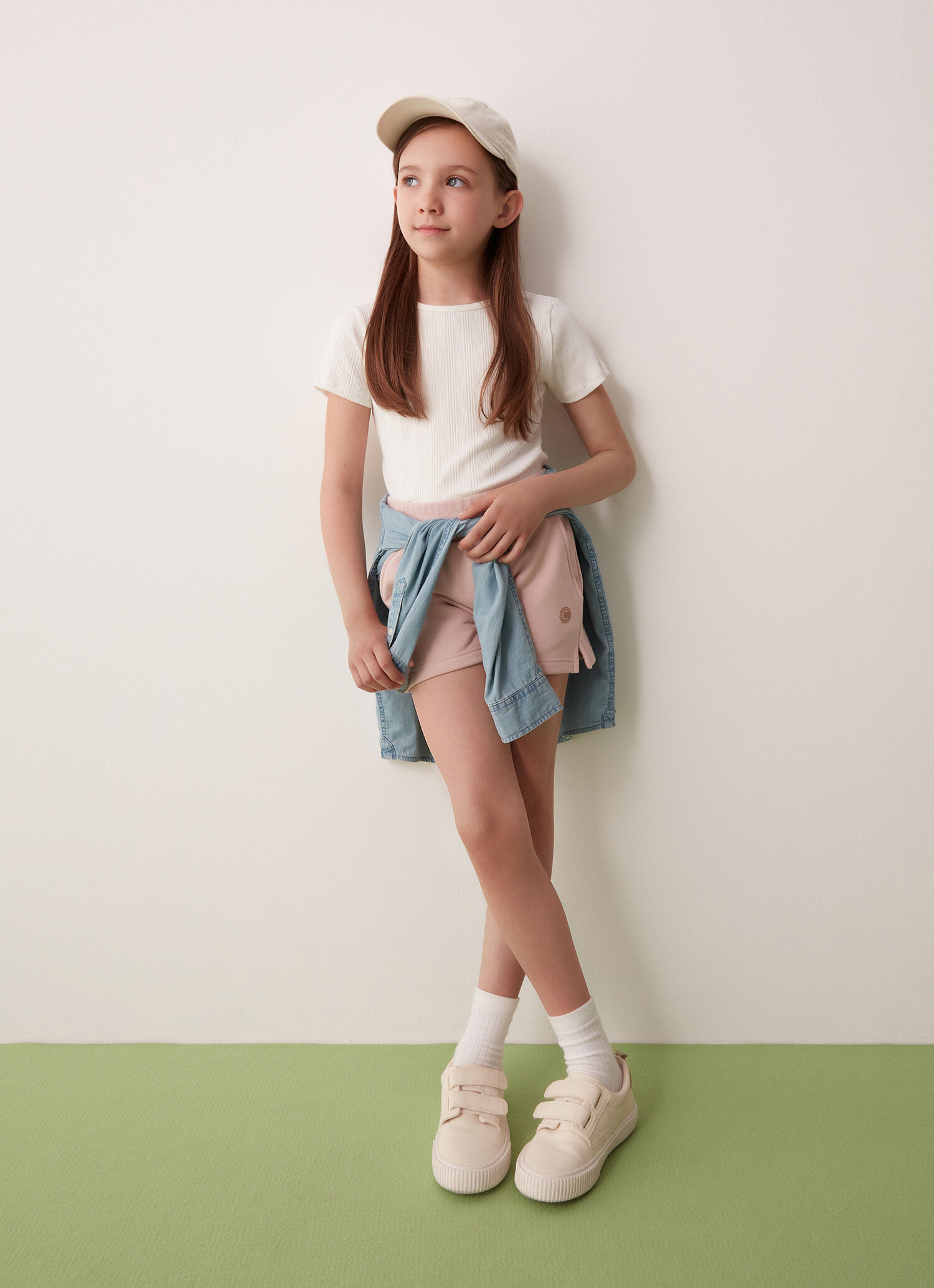 Shorts in soft cotton blend fleece