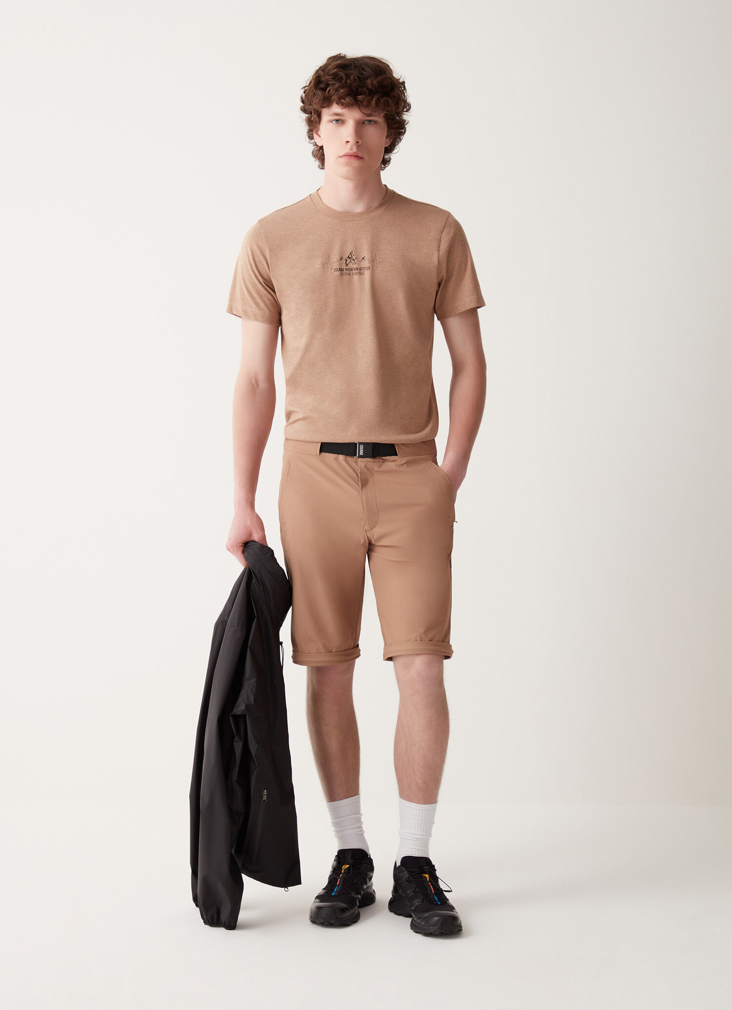 Camiseta de manga corta de efecto jaspeado