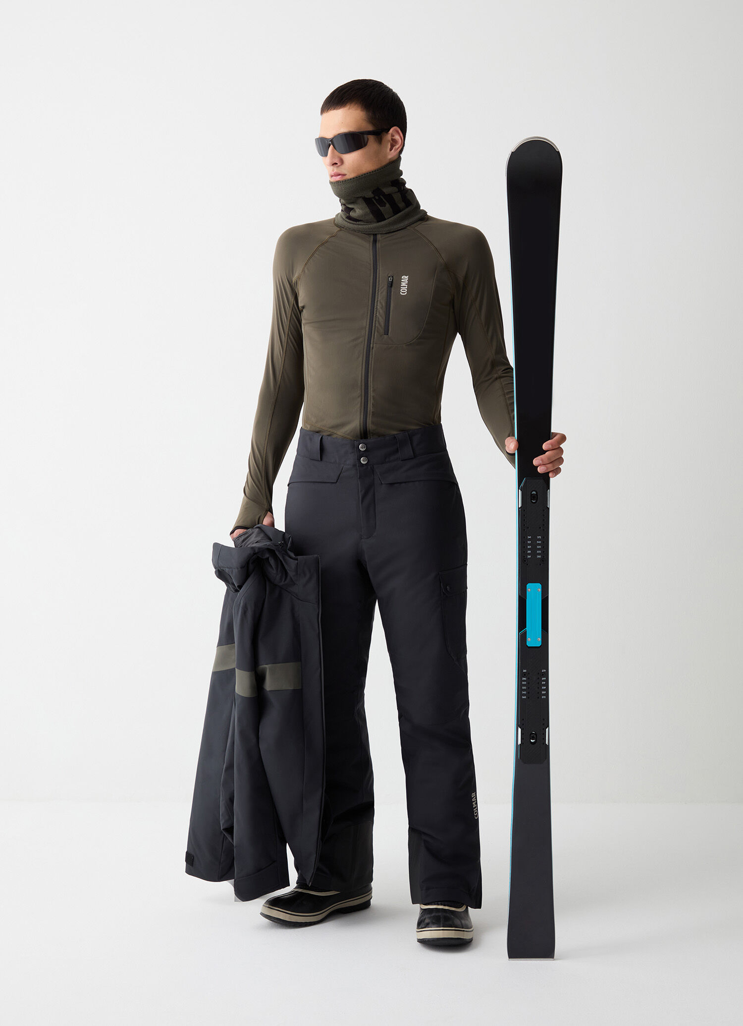 Padded ski cargo-style pants