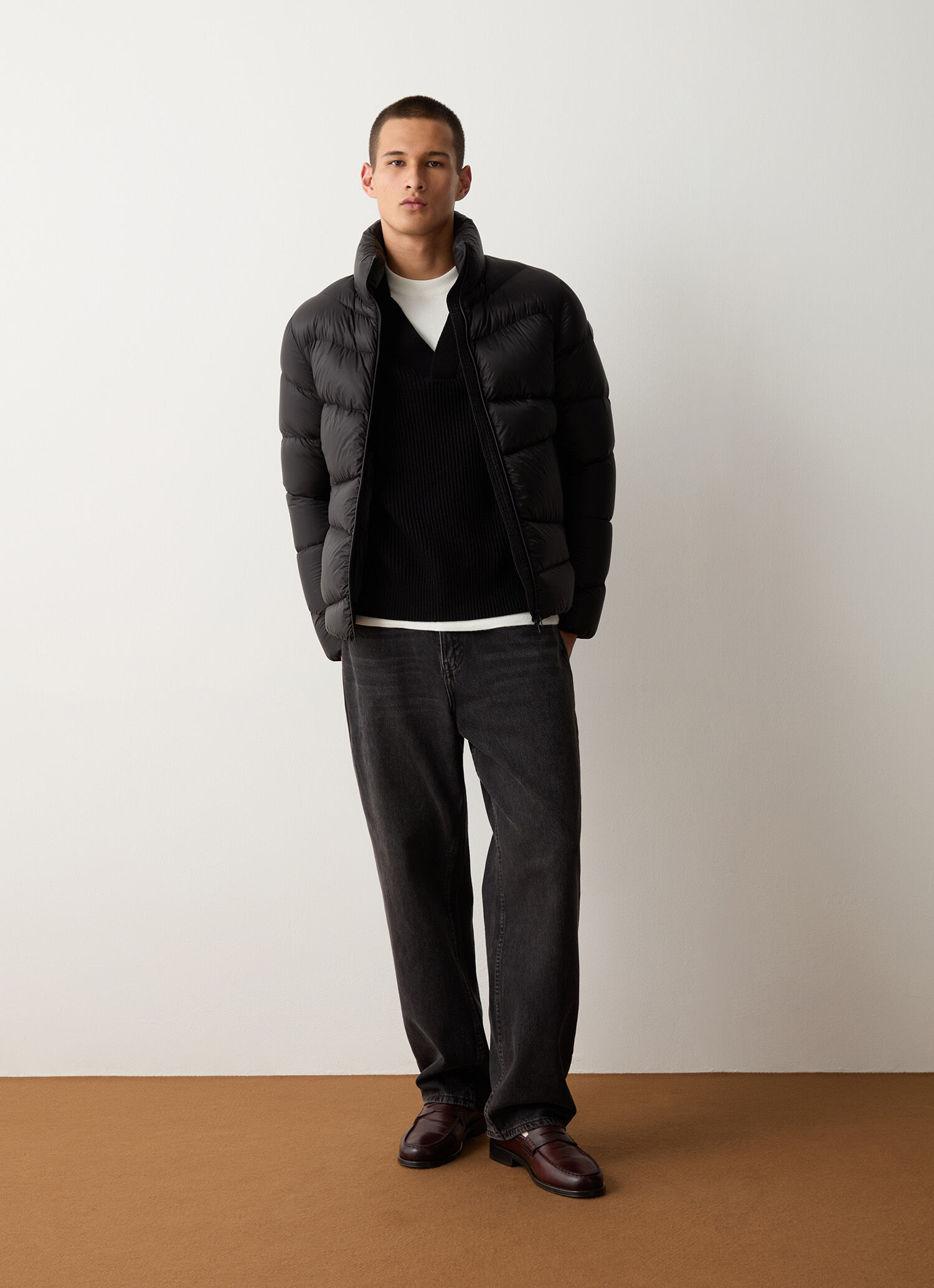 Plumífero en ondas de nailon ripstop