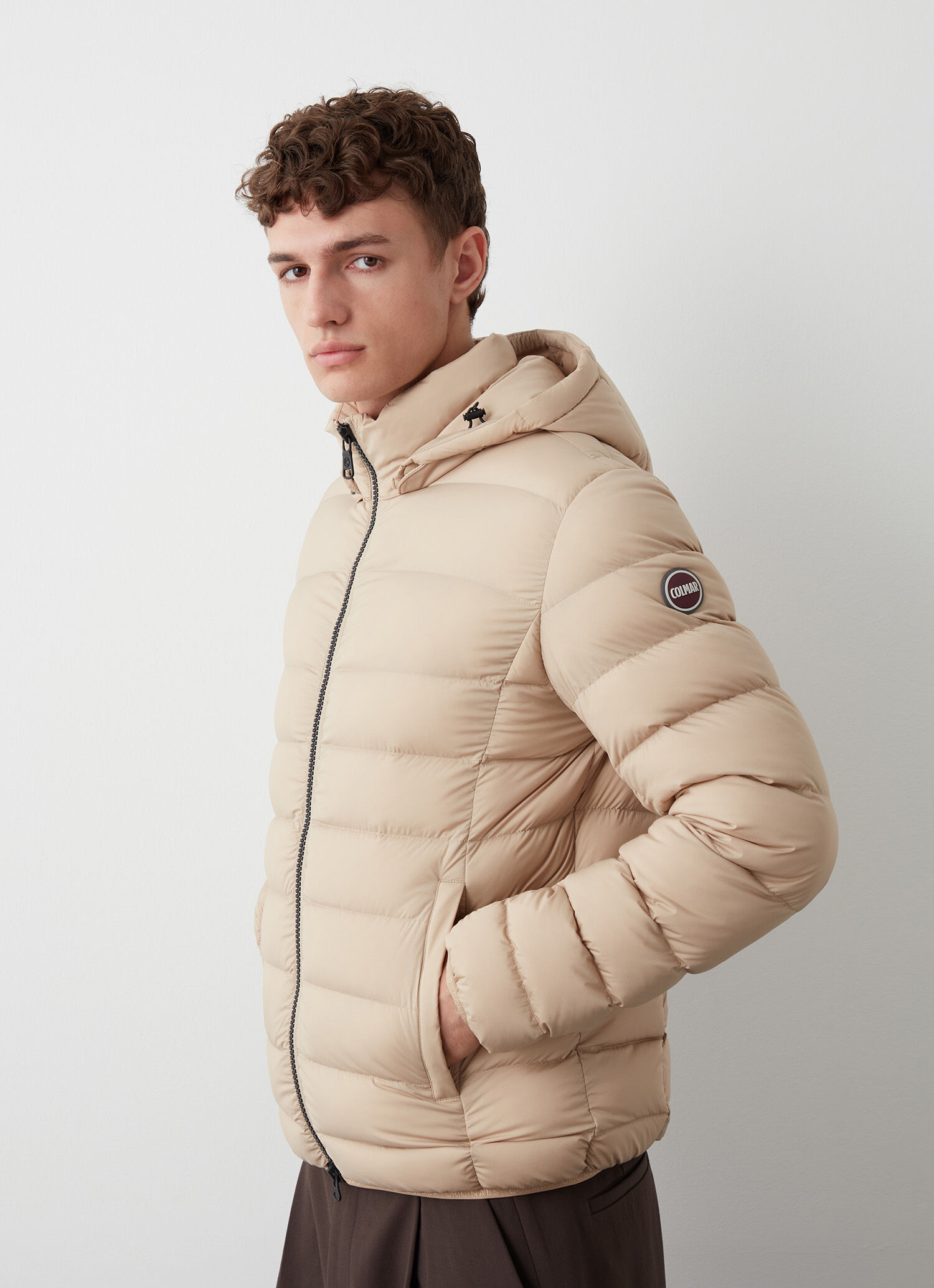 Super-matte stretch down jacket