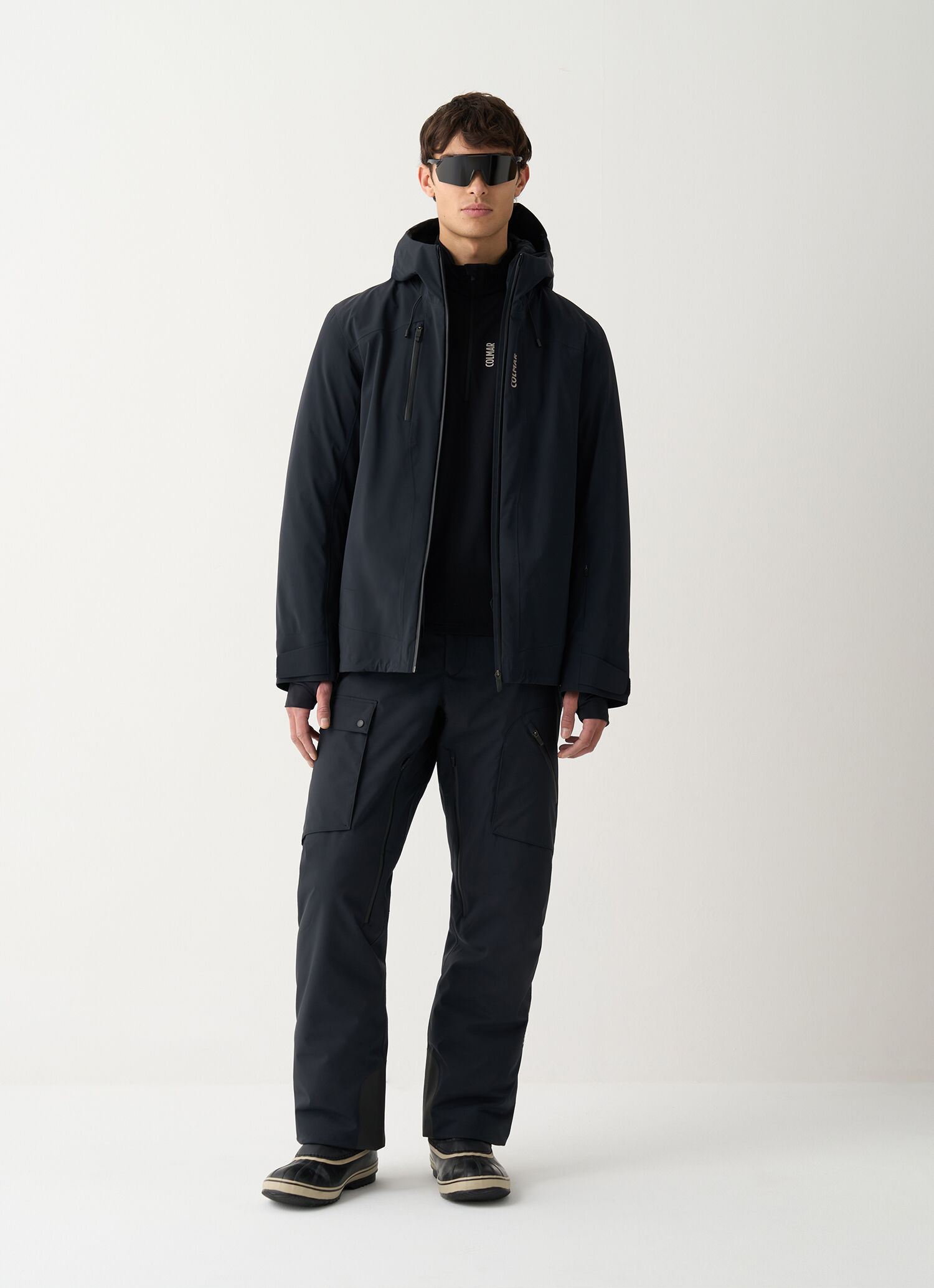 3-layer ski jacket with quilted lining