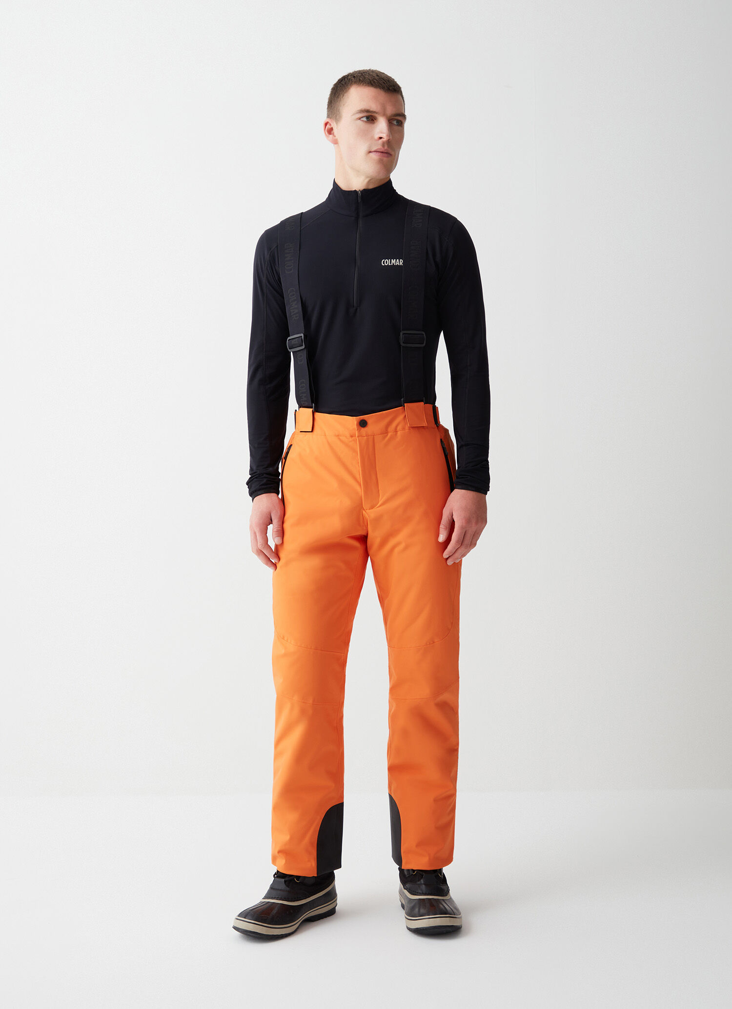 Slim-fit padded ski salopettes