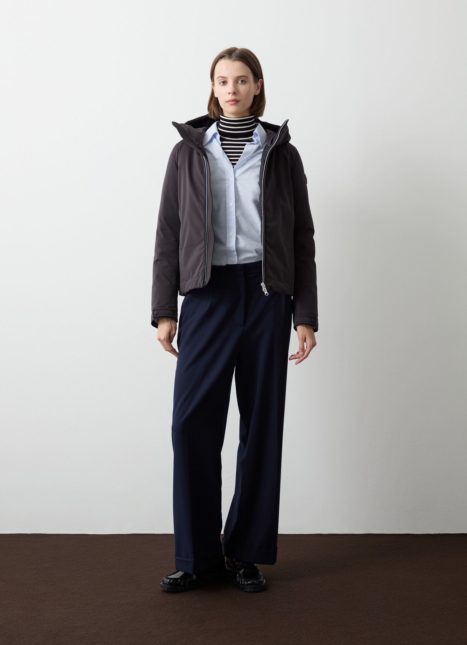 Waterproof fabric down jacket