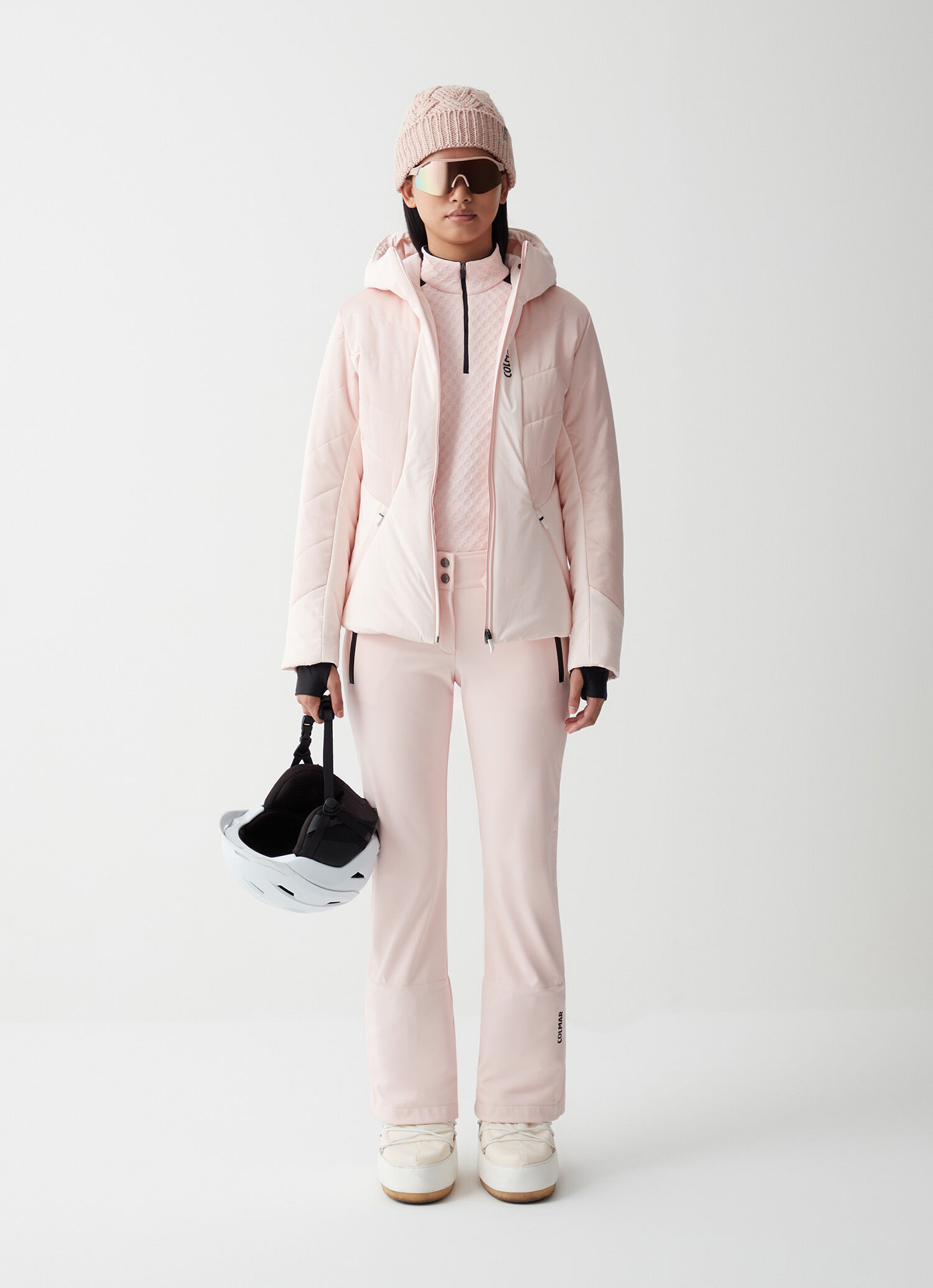 Satin fabric ski jacket