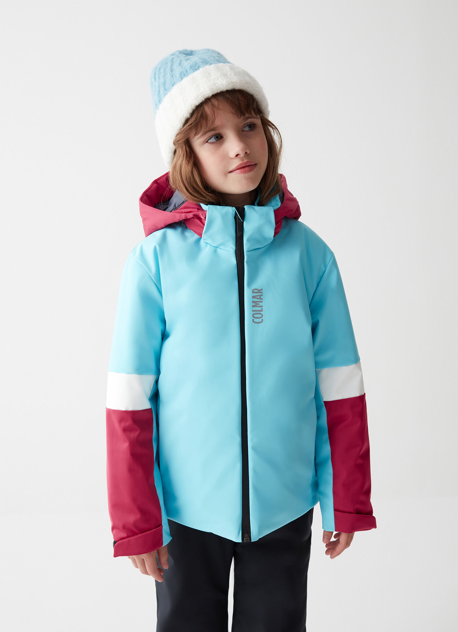 Chaqueta de esquí colorblock para niña