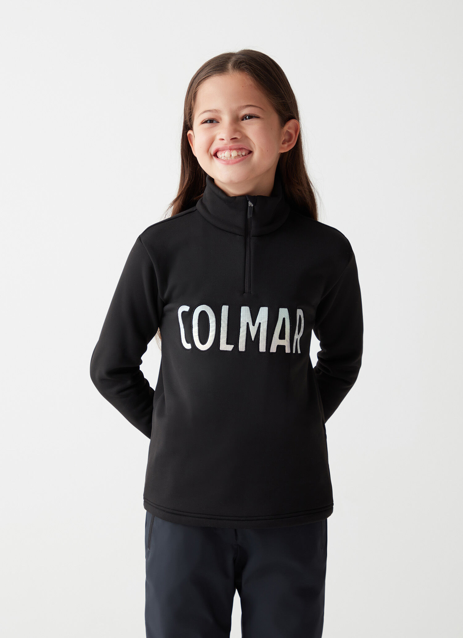 Forro polar de esquí con logotipo para niña