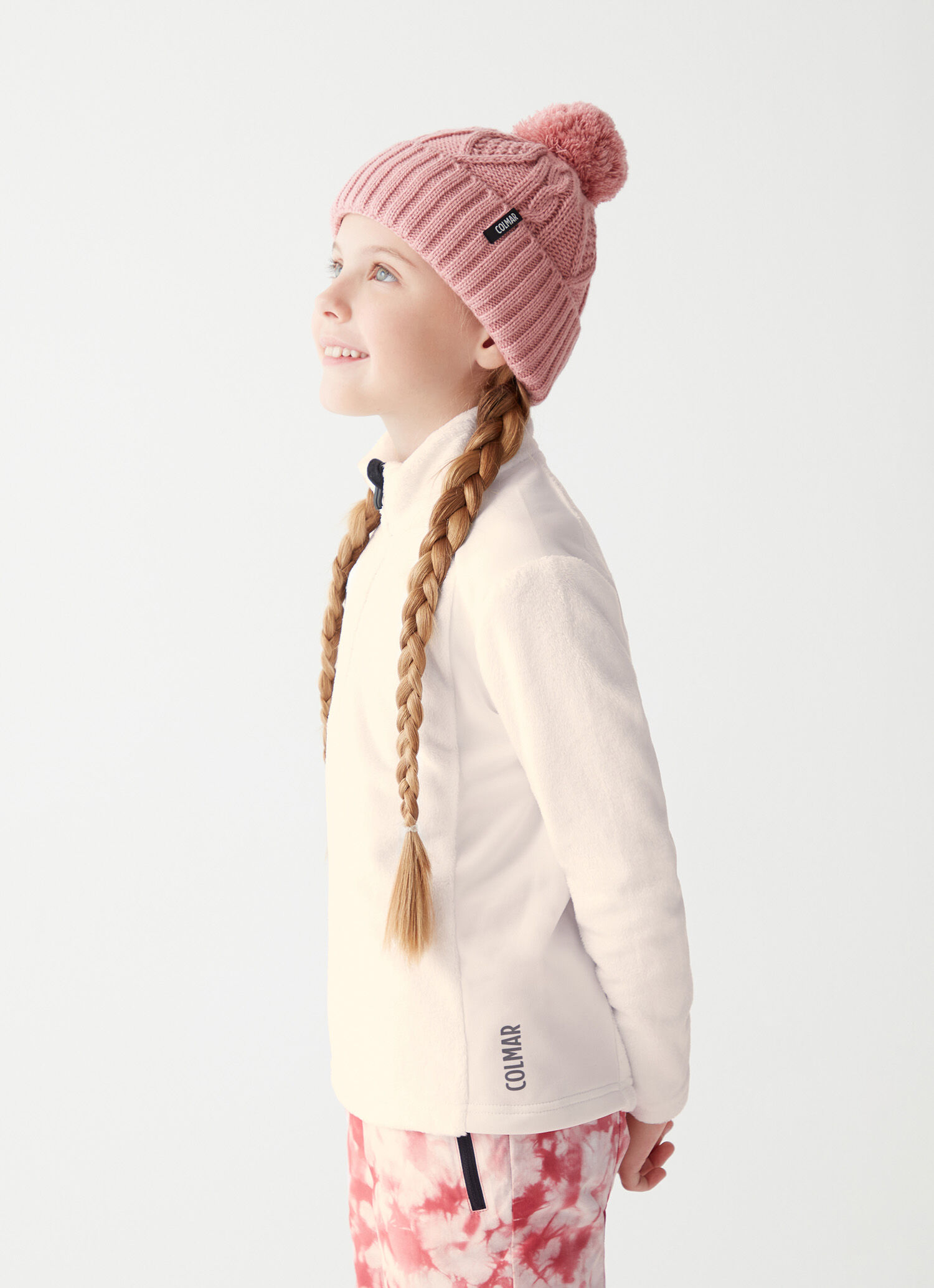 Girls’ teddy bear-effect ski sweatshirt