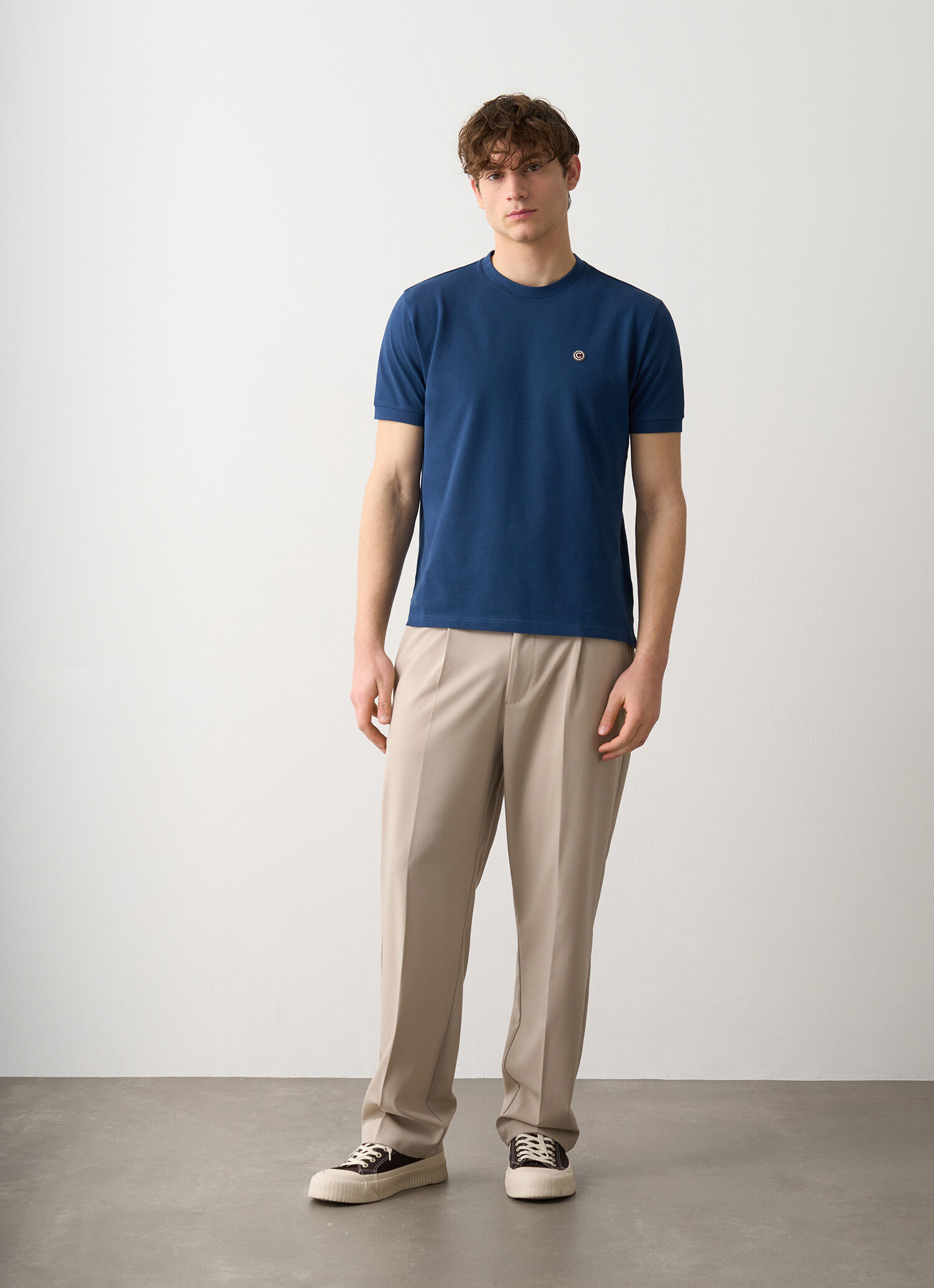 Piqué T-shirt with slits