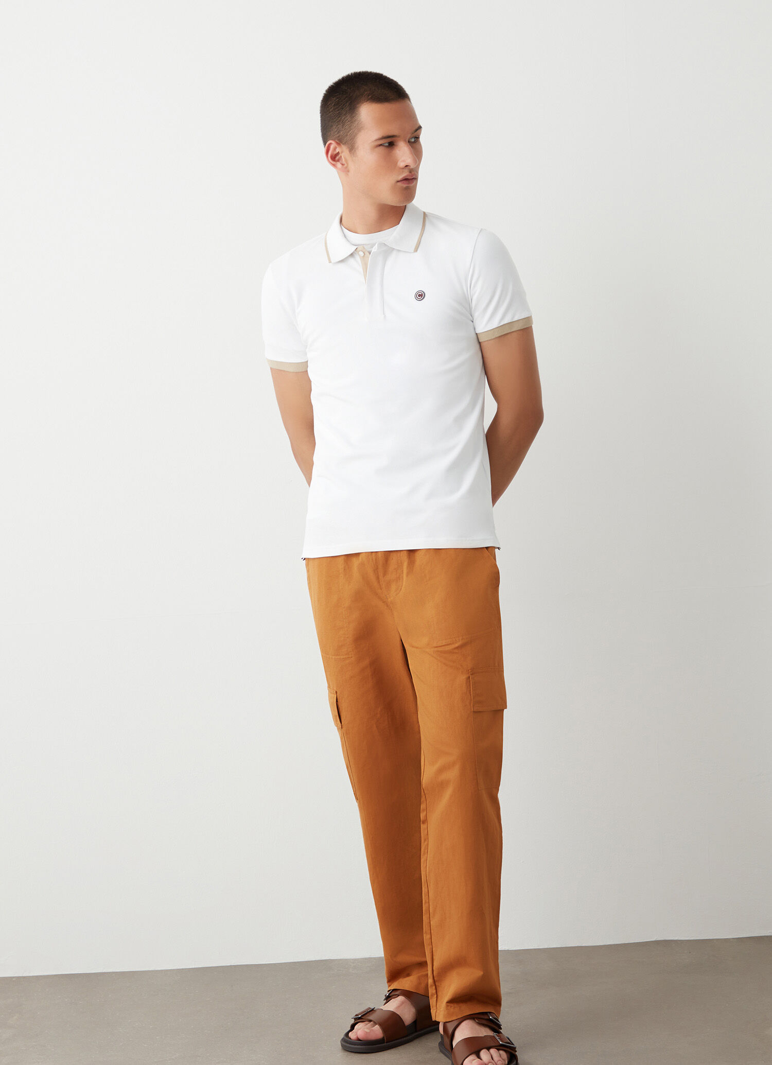 Polo de piqué con detalles bicolor