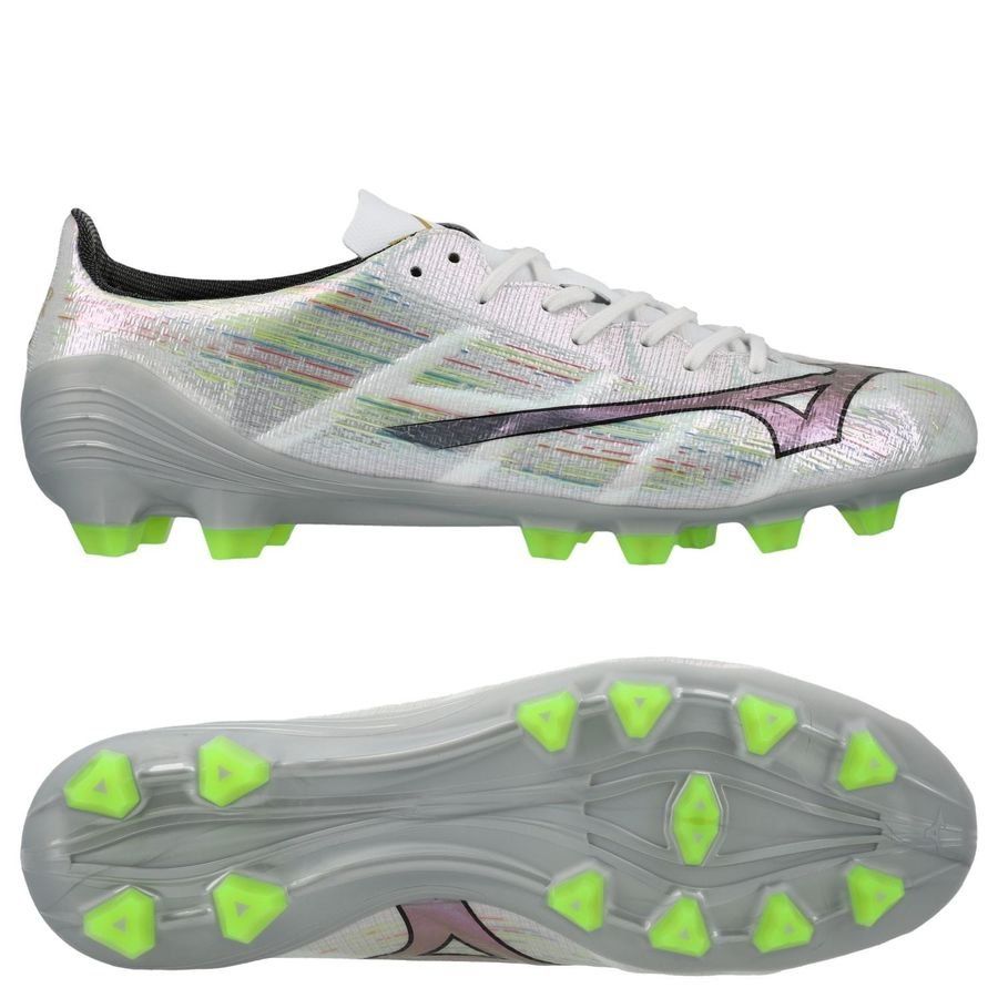 Mizuno Alpha II Profesional FG - Blanco/Plateado iridiscente/Negro