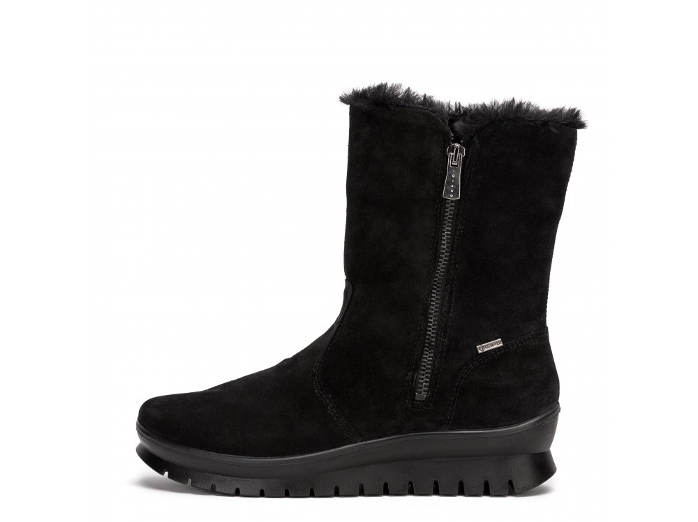 Bota Goretex serraje negro con cremallera 8160611 IGI&CO