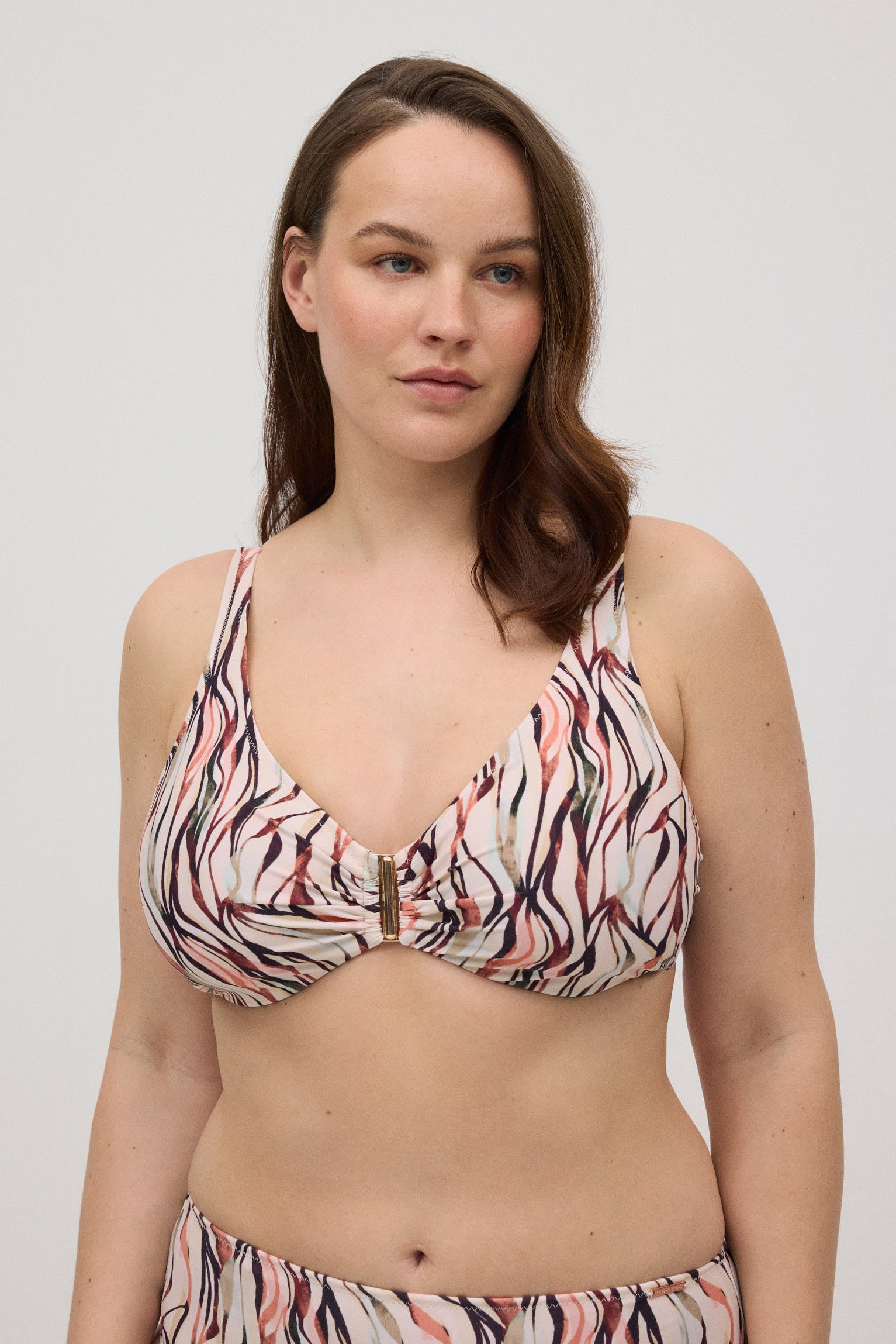 Top bikini reductor estampado copa D