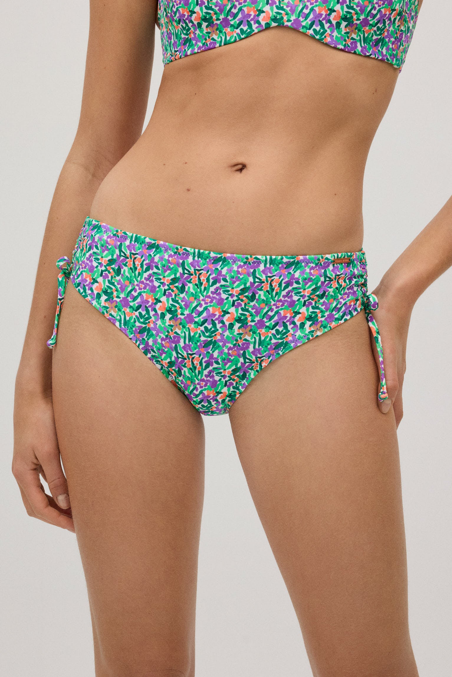 Braga bikini reductora midi estampada micropiqué