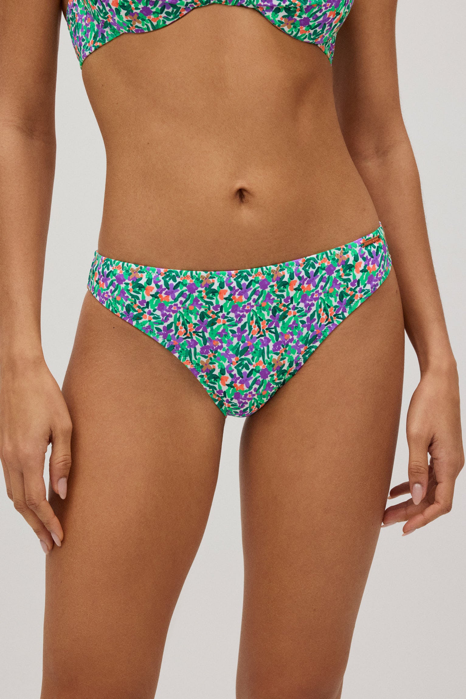 Braga bikini estampada micropiqué