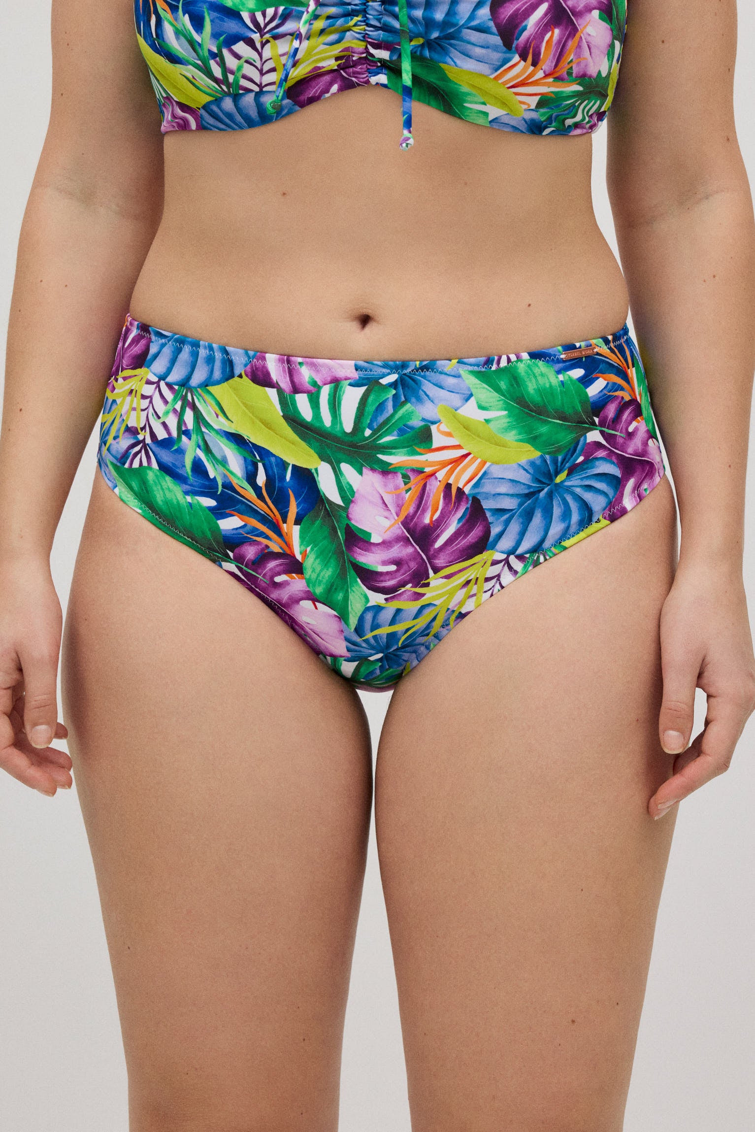 Braga bikini reductora alta estampado tropical