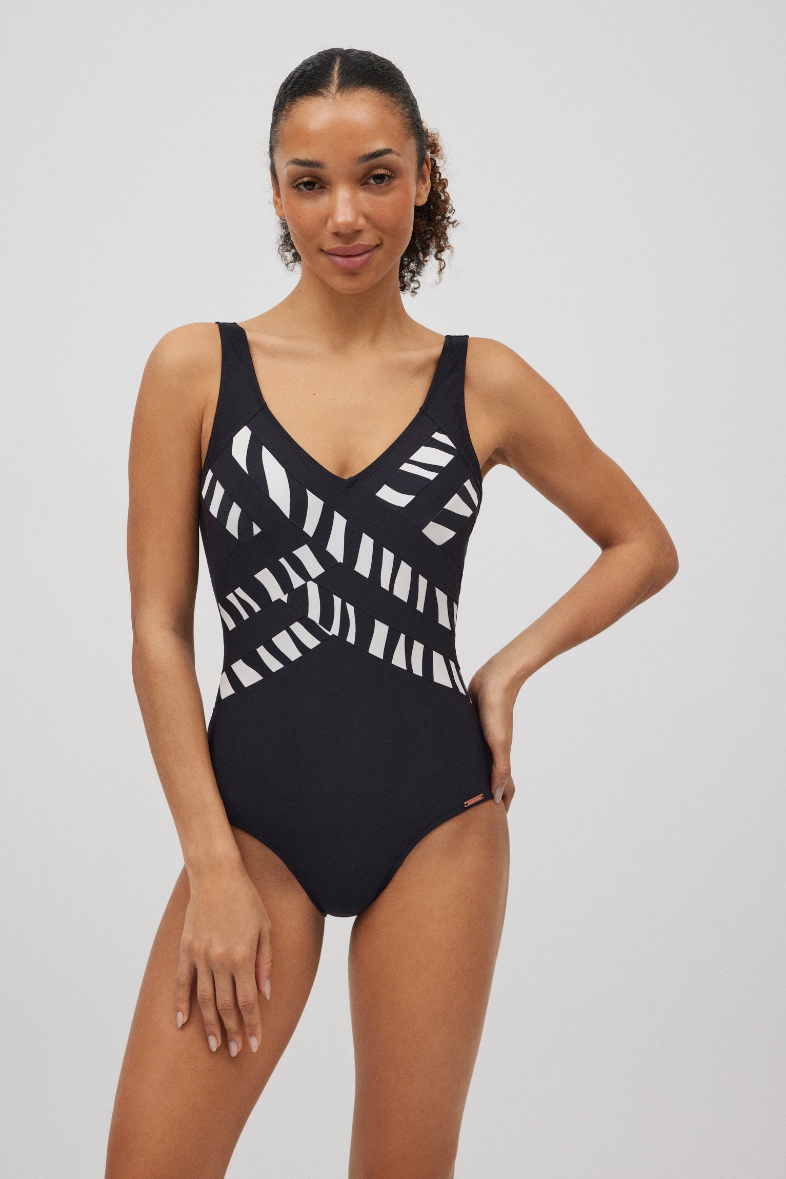 Bañador reductor detalles animal print