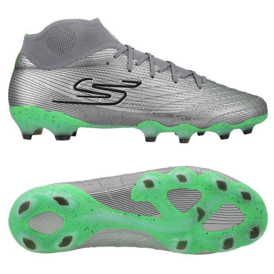 Skechers SKX_01 FG Laser Comfort - Plata/Verde lima