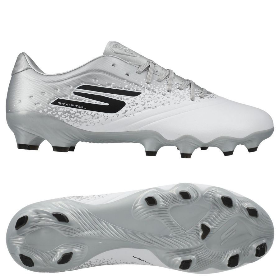Skechers Razor 1.5 Academy FG Electrum - Blanco/Plata