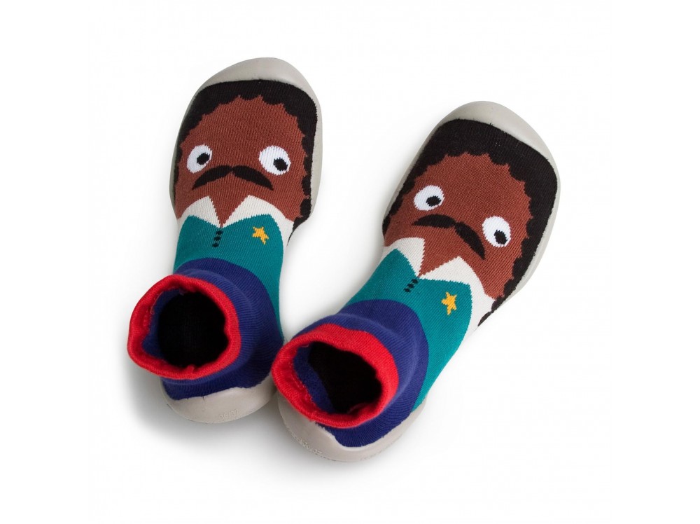 Zapatilla para casa calcetin señor con bigote Collegien