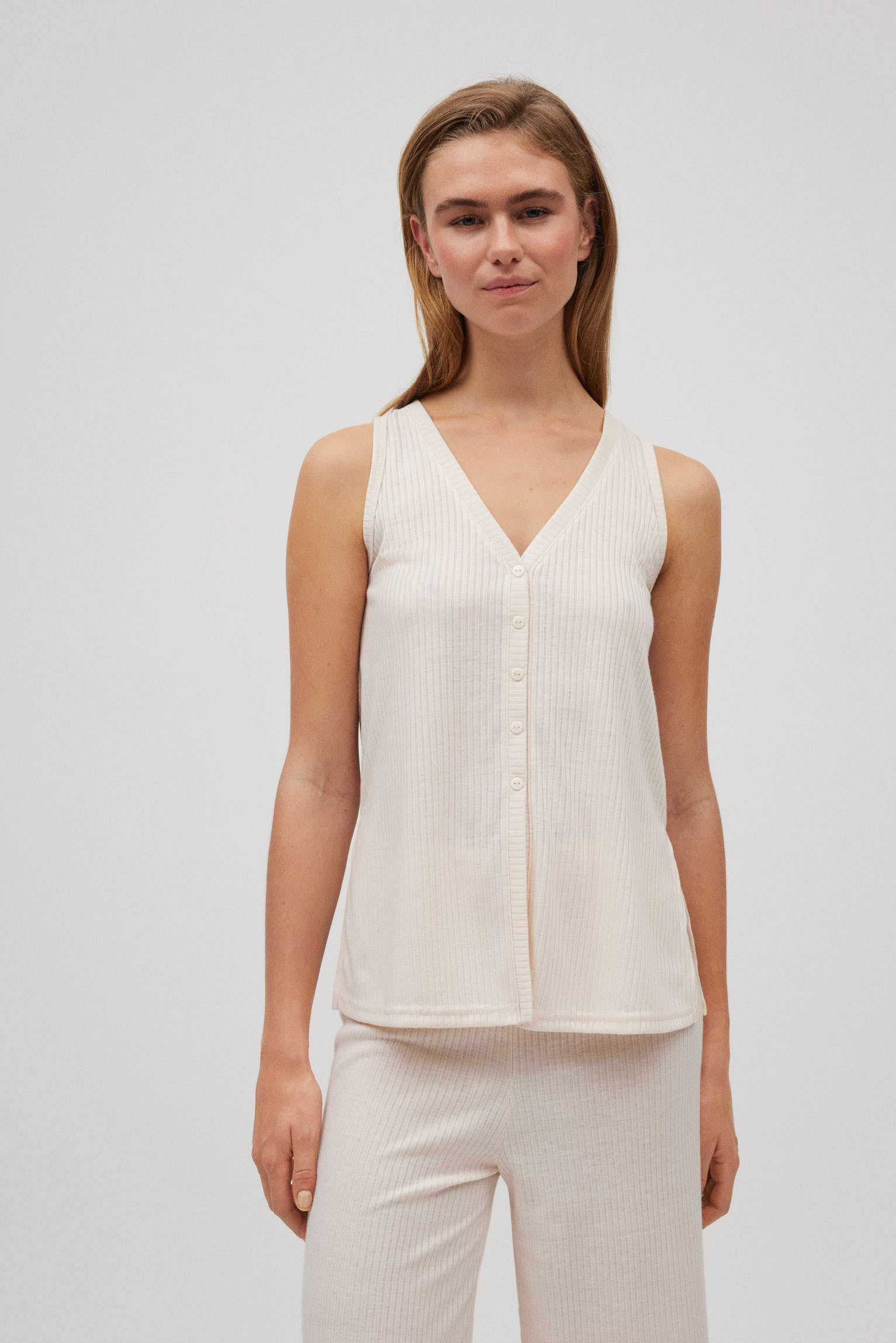 Camisa canalé tirantes anchos